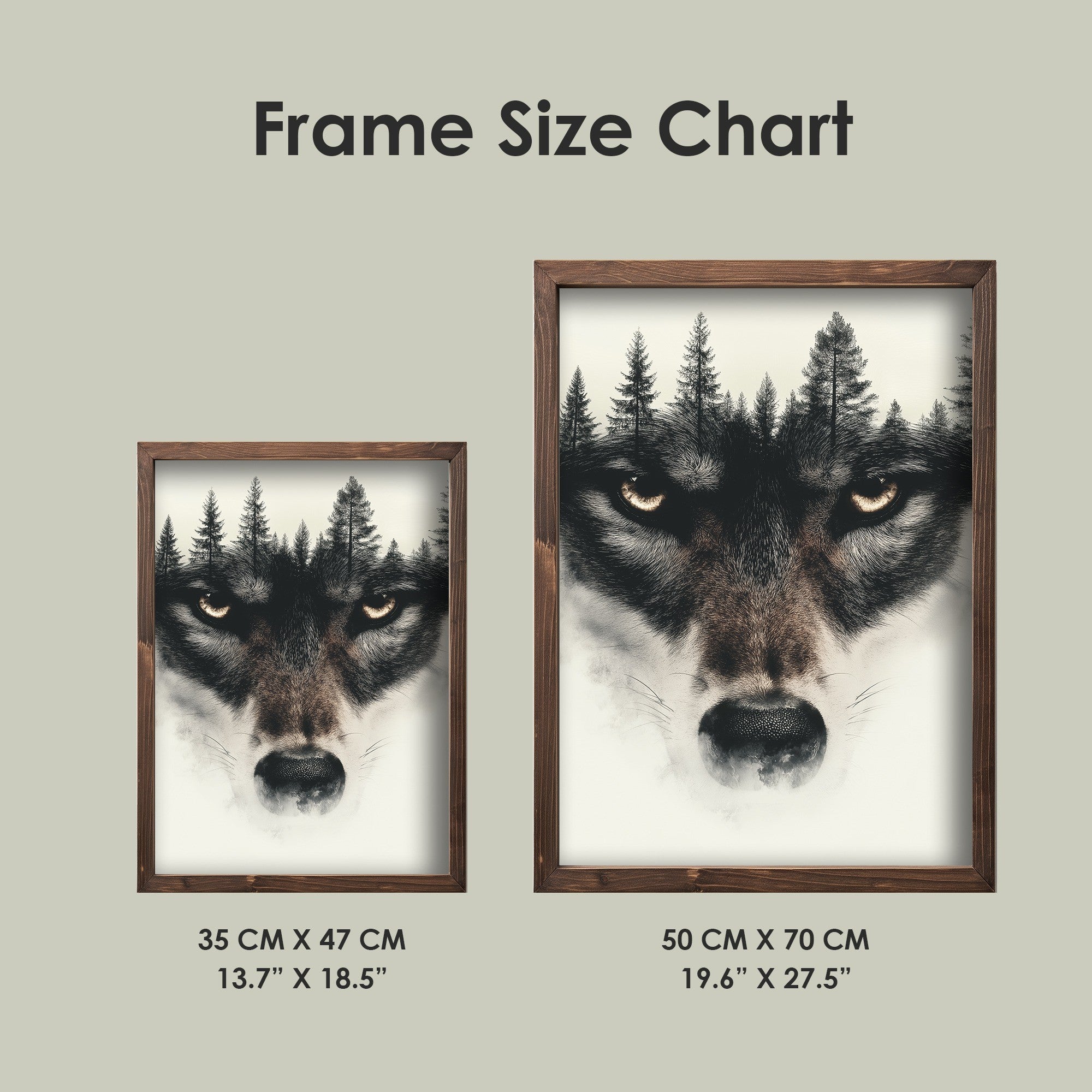 Quadro Decorativo MDF Emoldurado Multicolor 35x47cm - Impressão UV em Madeira de Pinho