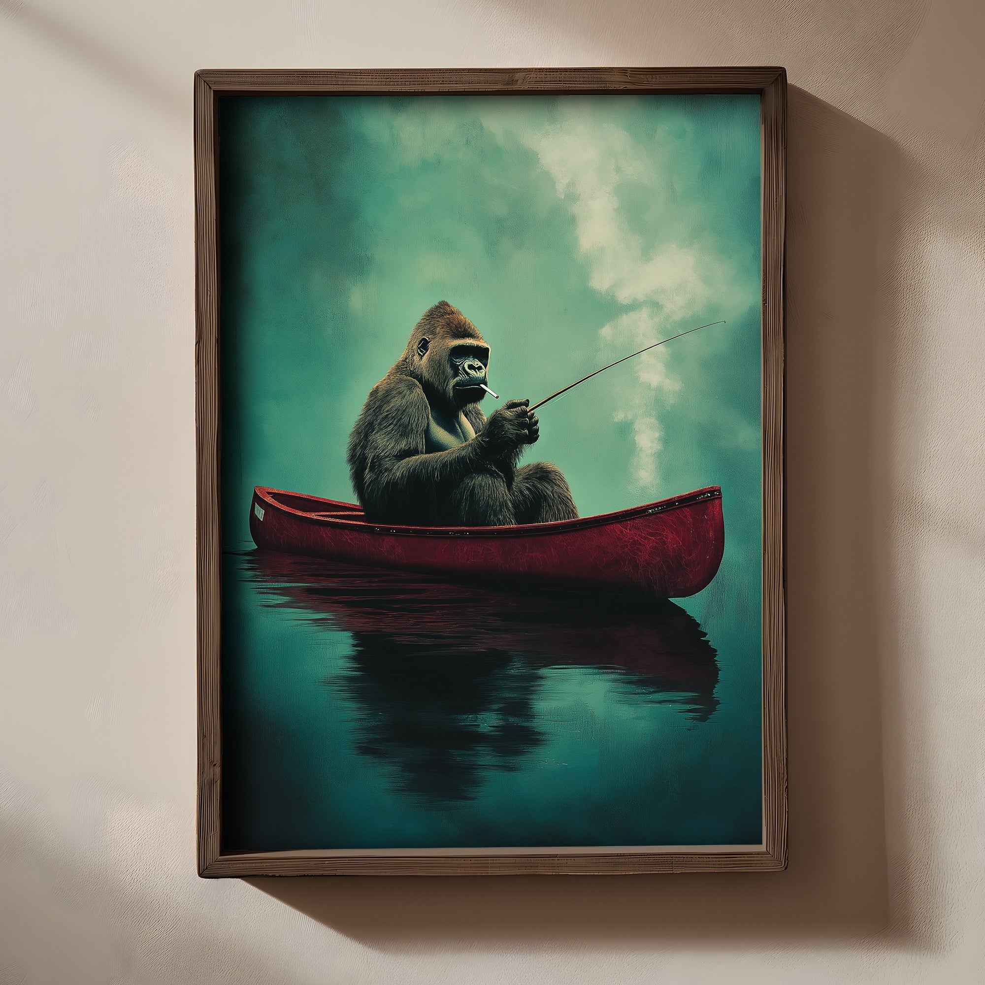 Quadro Decorativo MDF Emoldurado Multicolor 35x47cm - Impressão UV em Madeira de Pinho