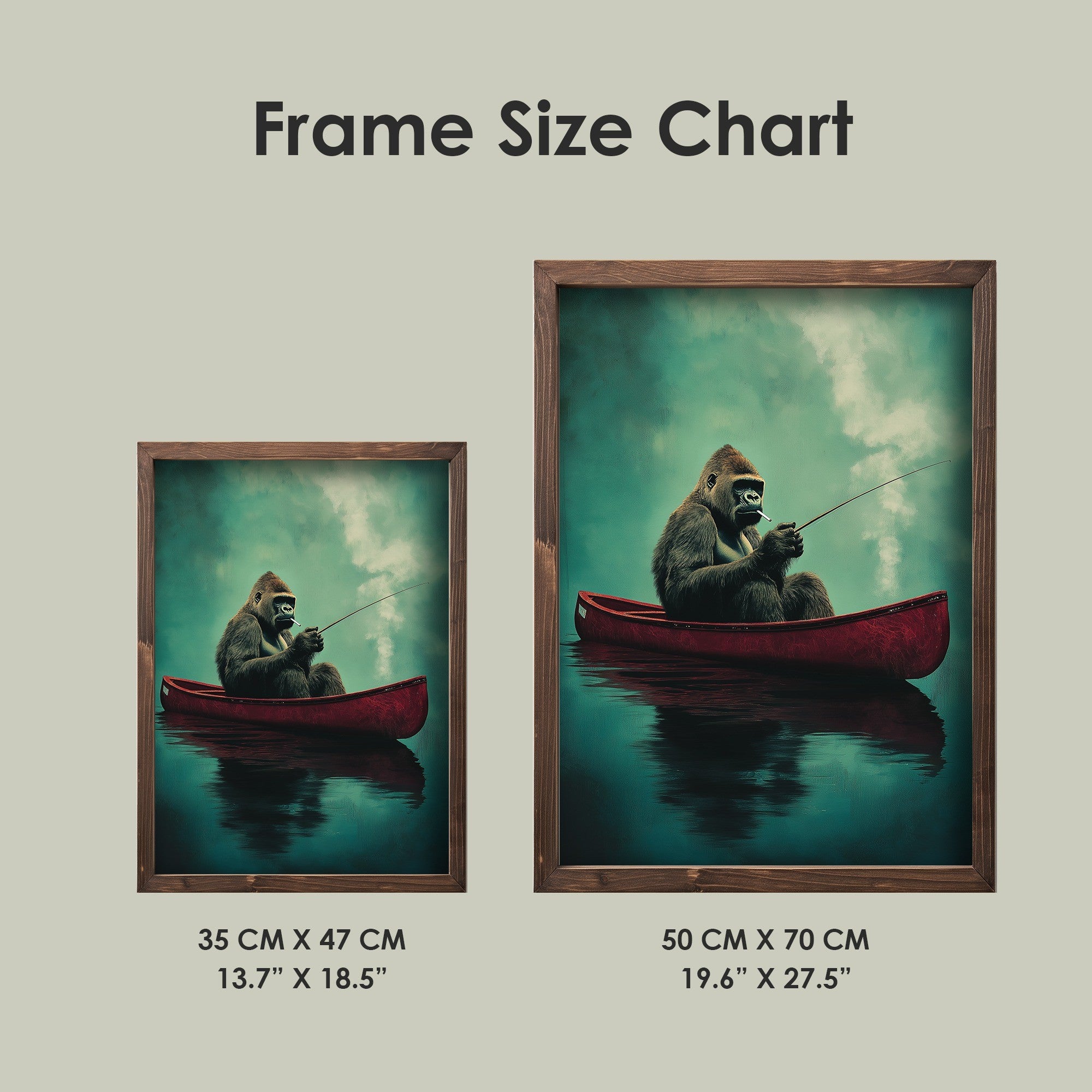 Quadro Decorativo MDF Emoldurado Multicolor 35x47cm - Impressão UV em Madeira de Pinho