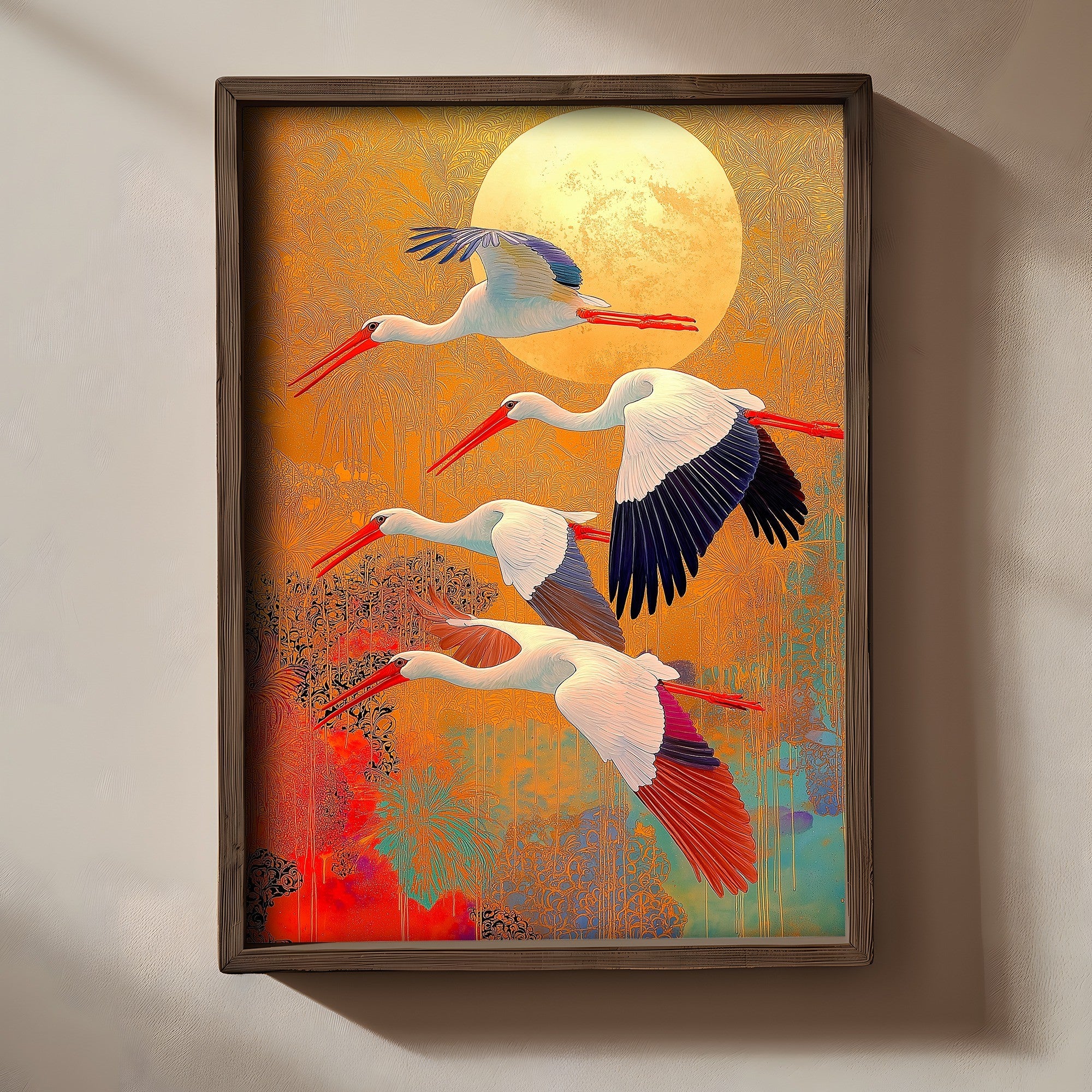 Quadro Decorativo MDF Emoldurado Multicolor TUN052-L - Impressão UV em Madeira de Pinho 35x47cm