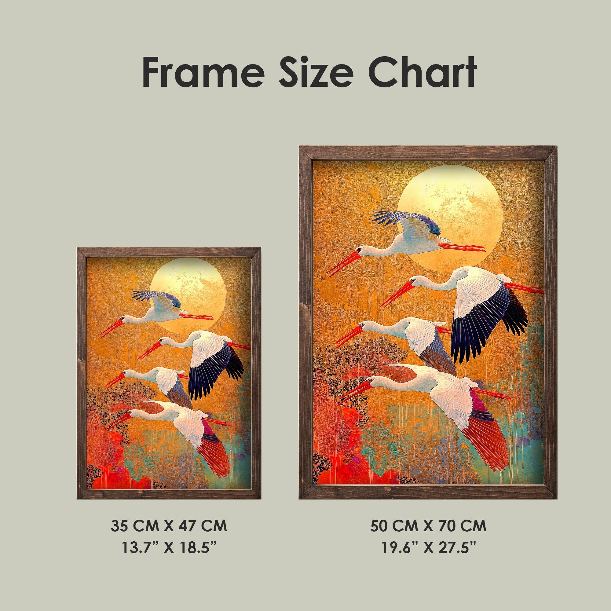 Quadro Decorativo MDF Emoldurado Multicolor TUN052-L - Impressão UV em Madeira de Pinho 35x47cm