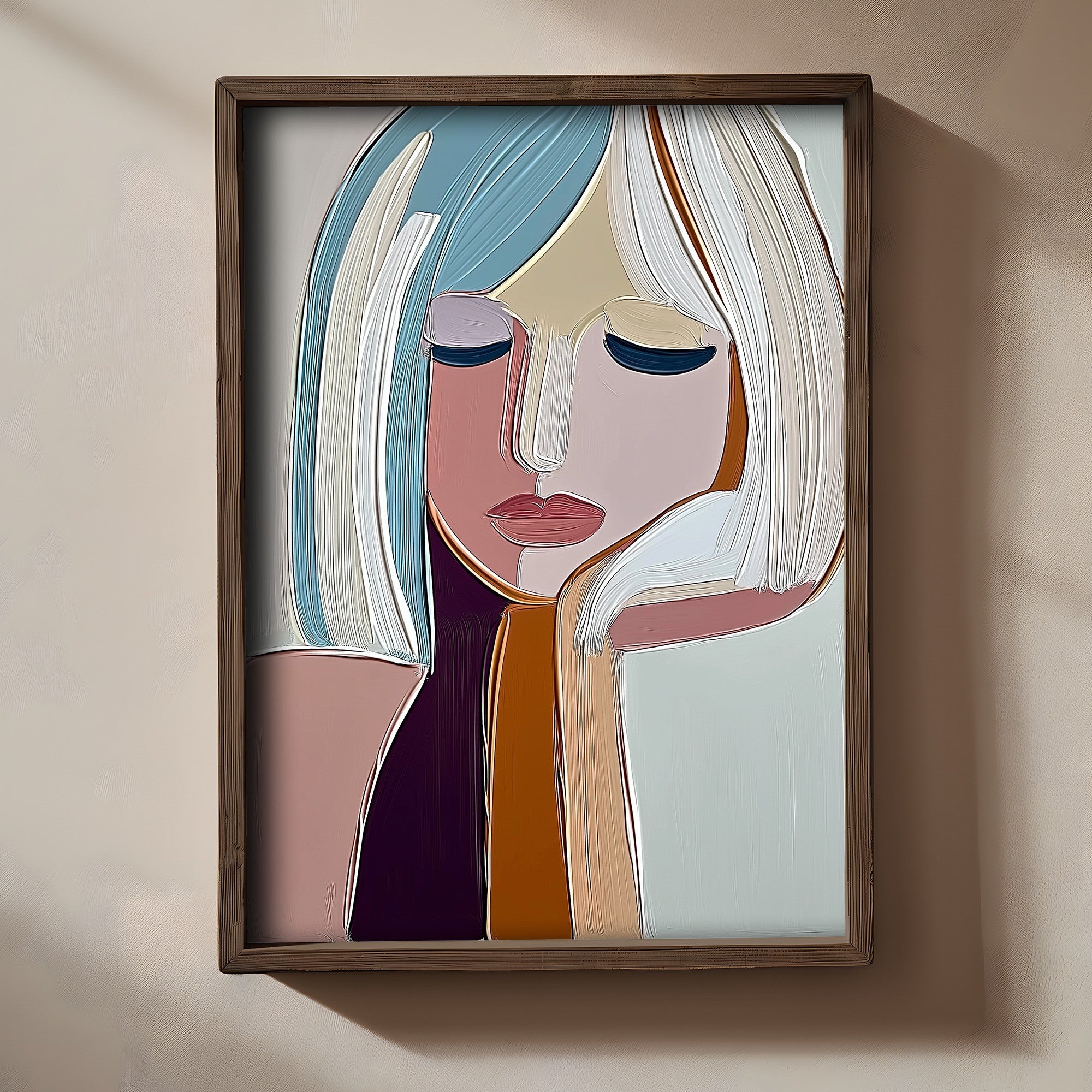 Quadro Decorativo MDF Emoldurado Multicolor 35x47cm - Impressão UV em Madeira de Pinho