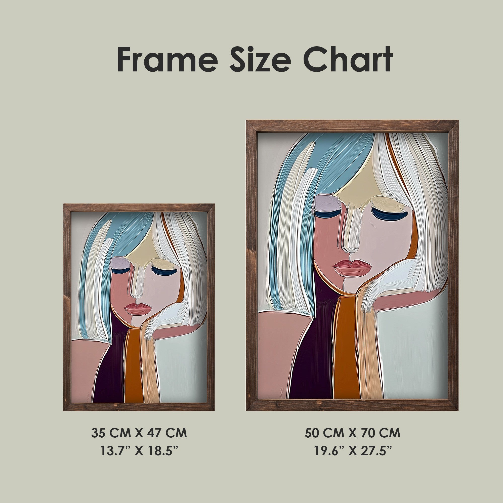 Quadro Decorativo MDF Emoldurado Multicolor 35x47cm - Impressão UV em Madeira de Pinho