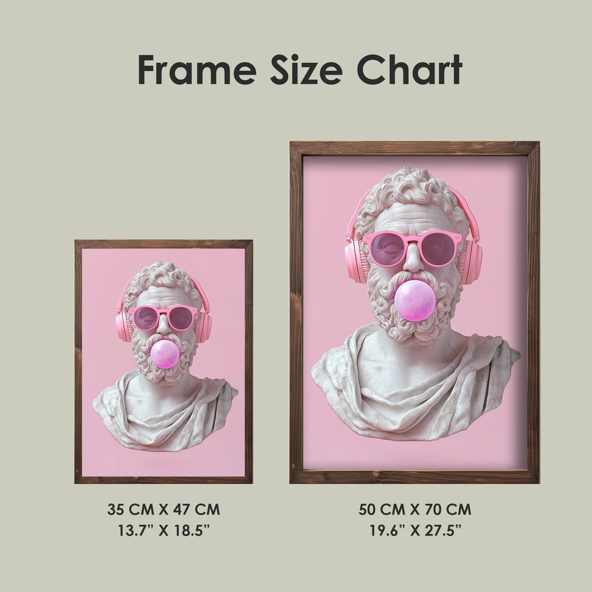 Quadro Decorativo MDF Emoldurado Multicolor 35x47cm - Impressão UV em Madeira de Pinho