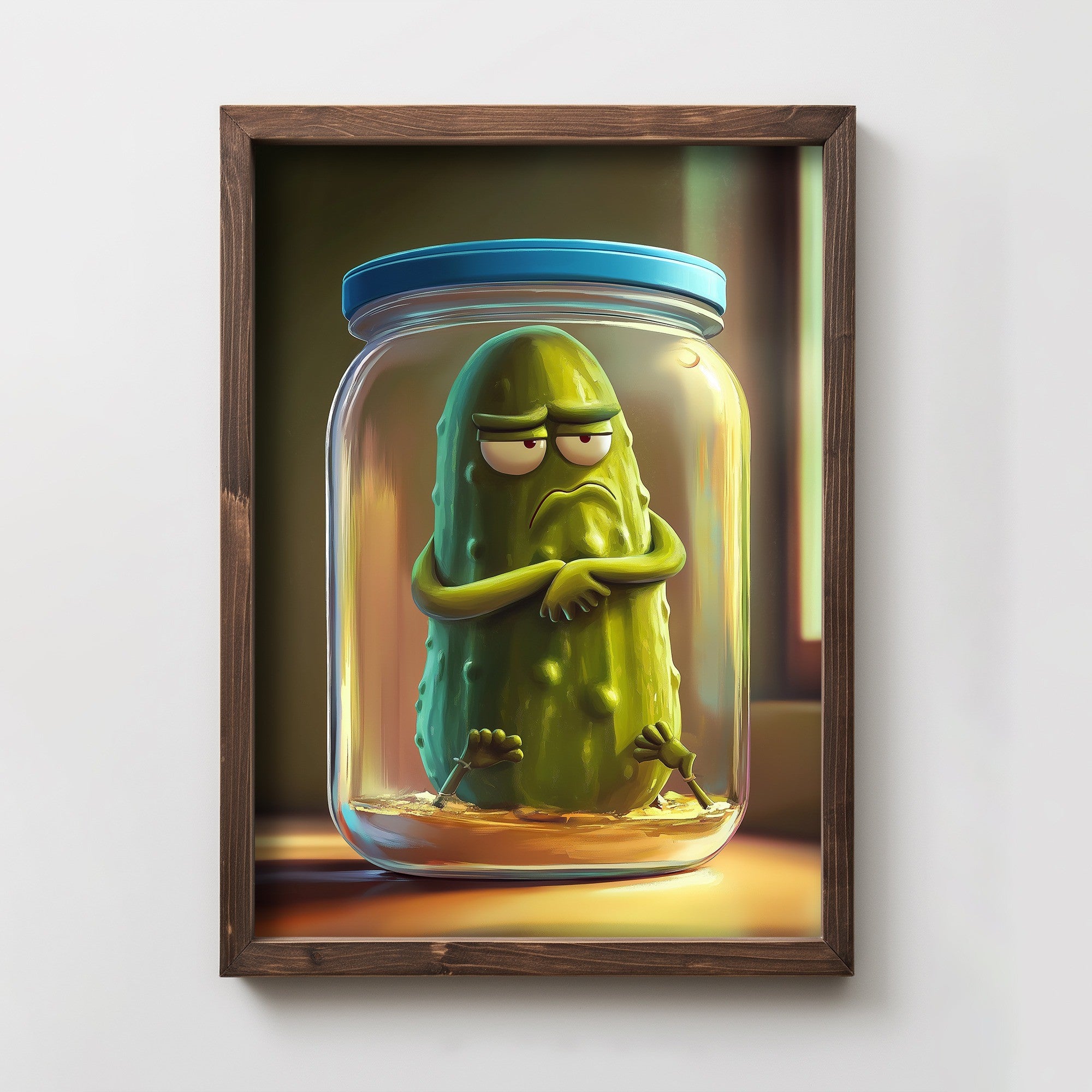 Quadro Decorativo MDF Multicolor com Moldura de Pinho - Impressão UV 35x47cm