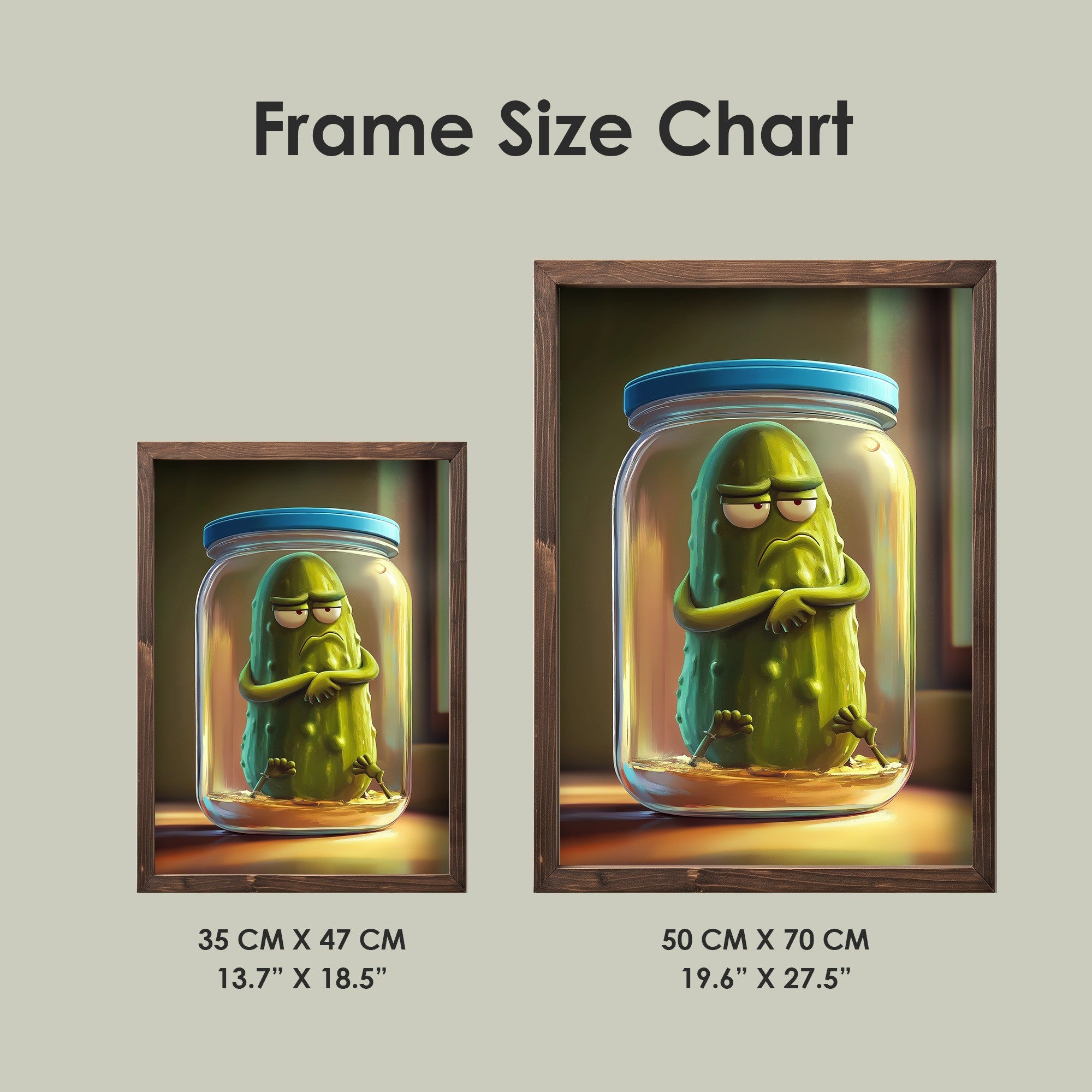 Quadro Decorativo MDF Multicolor com Moldura de Pinho - Impressão UV 35x47cm