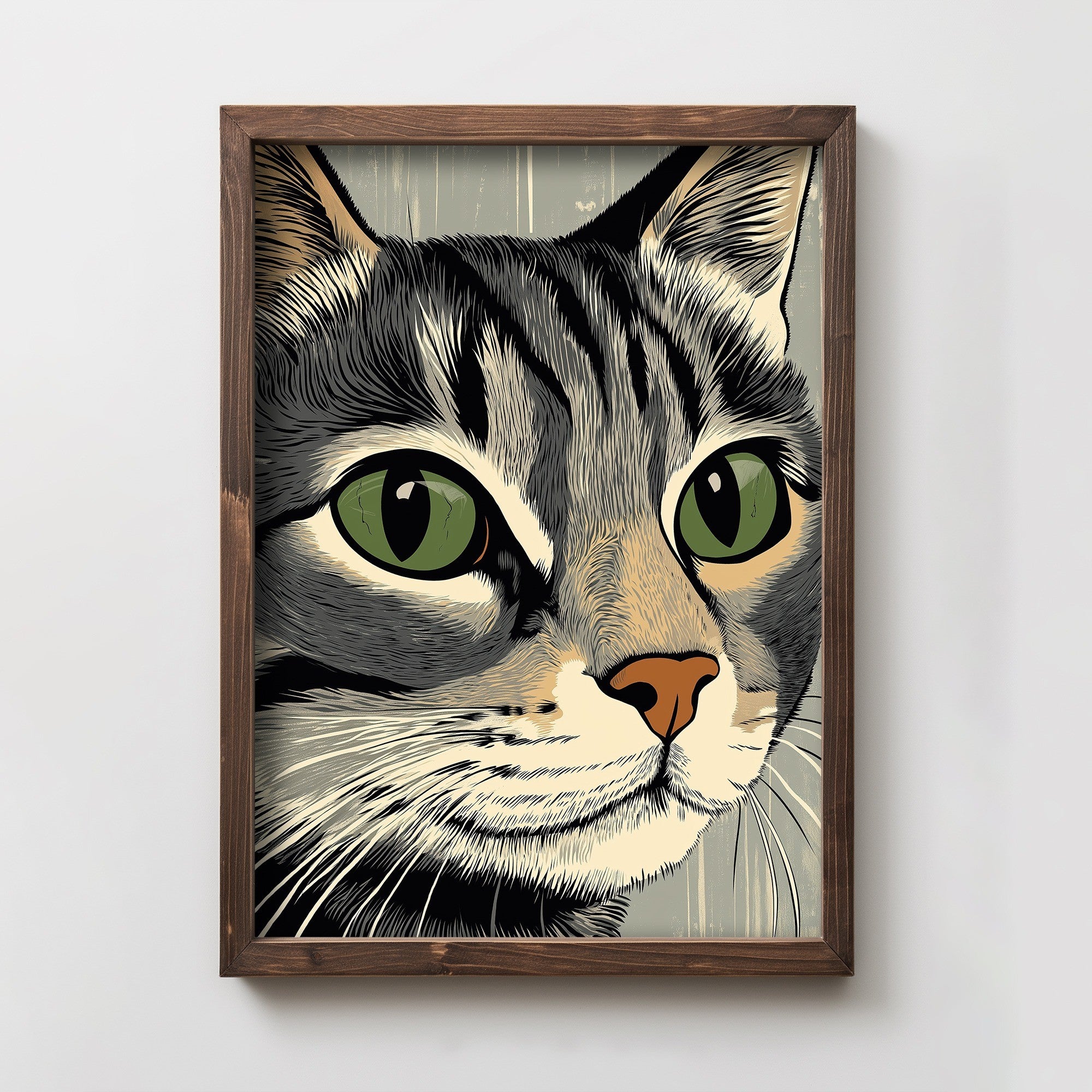 Quadro Decorativo MDF Emoldurado Multicolor TUN062-L - Impressão UV em Madeira de Pinho 35x47cm