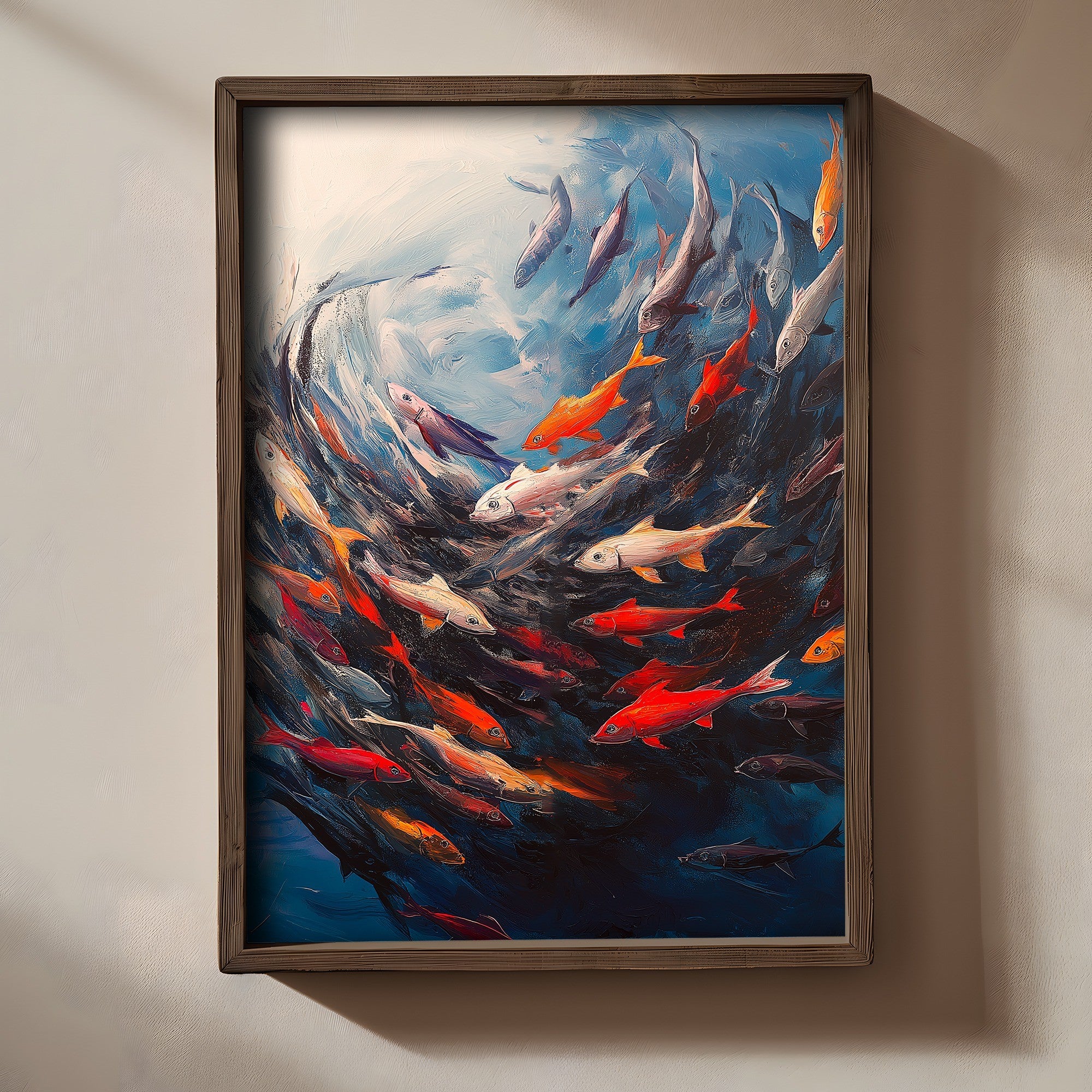 Quadro Decorativo MDF Emoldurado Multicolor 35x47cm - Impressão UV em Madeira de Pinho