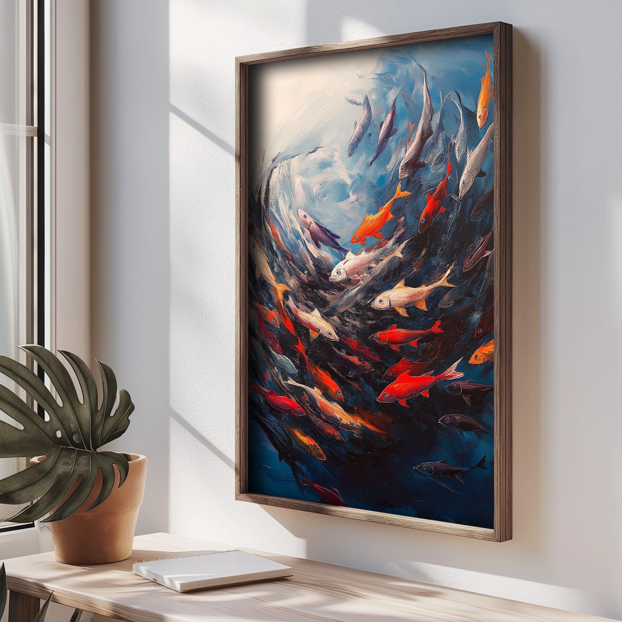 Quadro Decorativo MDF Emoldurado Multicolor 35x47cm - Impressão UV em Madeira de Pinho