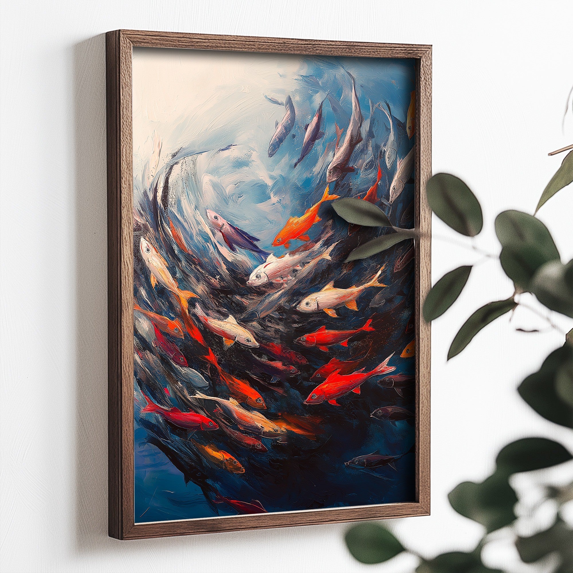 Quadro Decorativo MDF Emoldurado Multicolor 35x47cm - Impressão UV em Madeira de Pinho