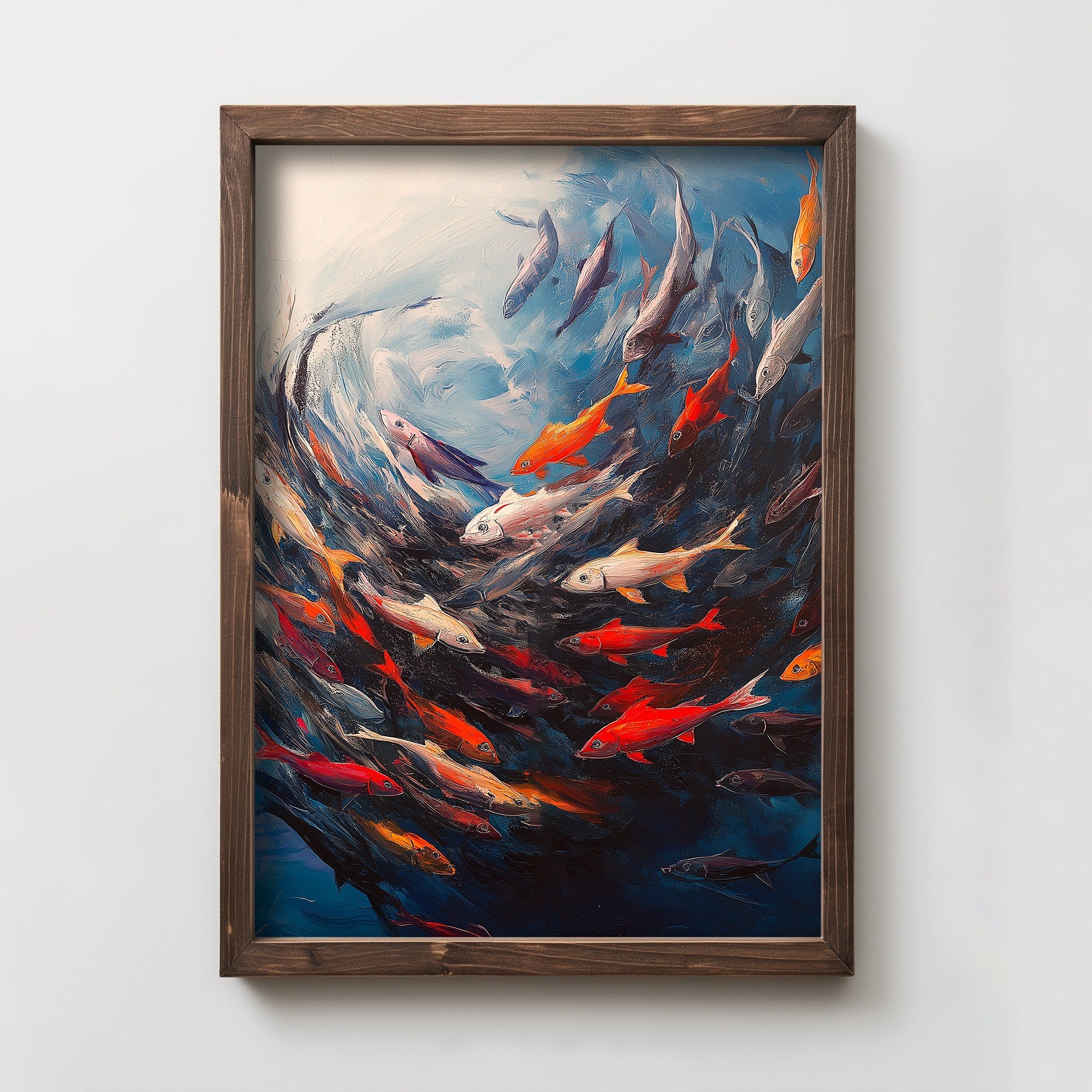 Quadro Decorativo MDF Emoldurado Multicolor 35x47cm - Impressão UV em Madeira de Pinho