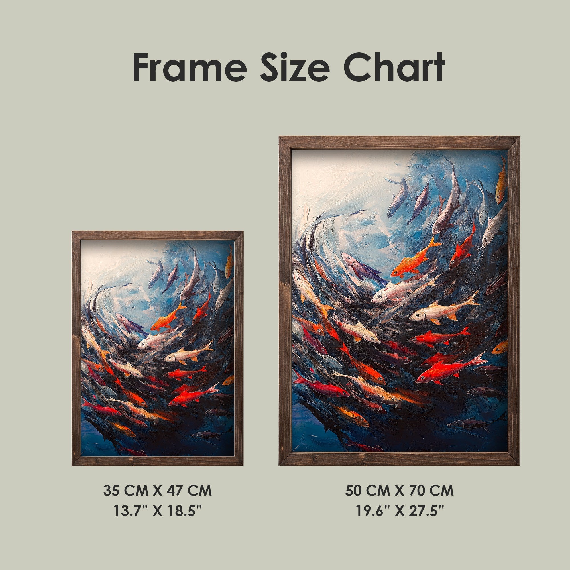 Quadro Decorativo MDF Emoldurado Multicolor 35x47cm - Impressão UV em Madeira de Pinho