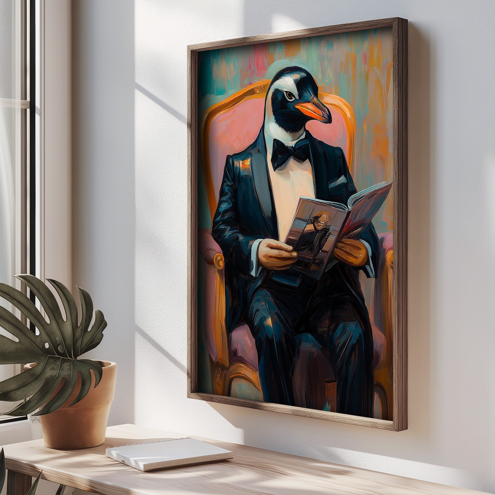 Quadro Decorativo MDF Emoldurado Multicolor 35x47cm - Impressão UV em Madeira de Pinho