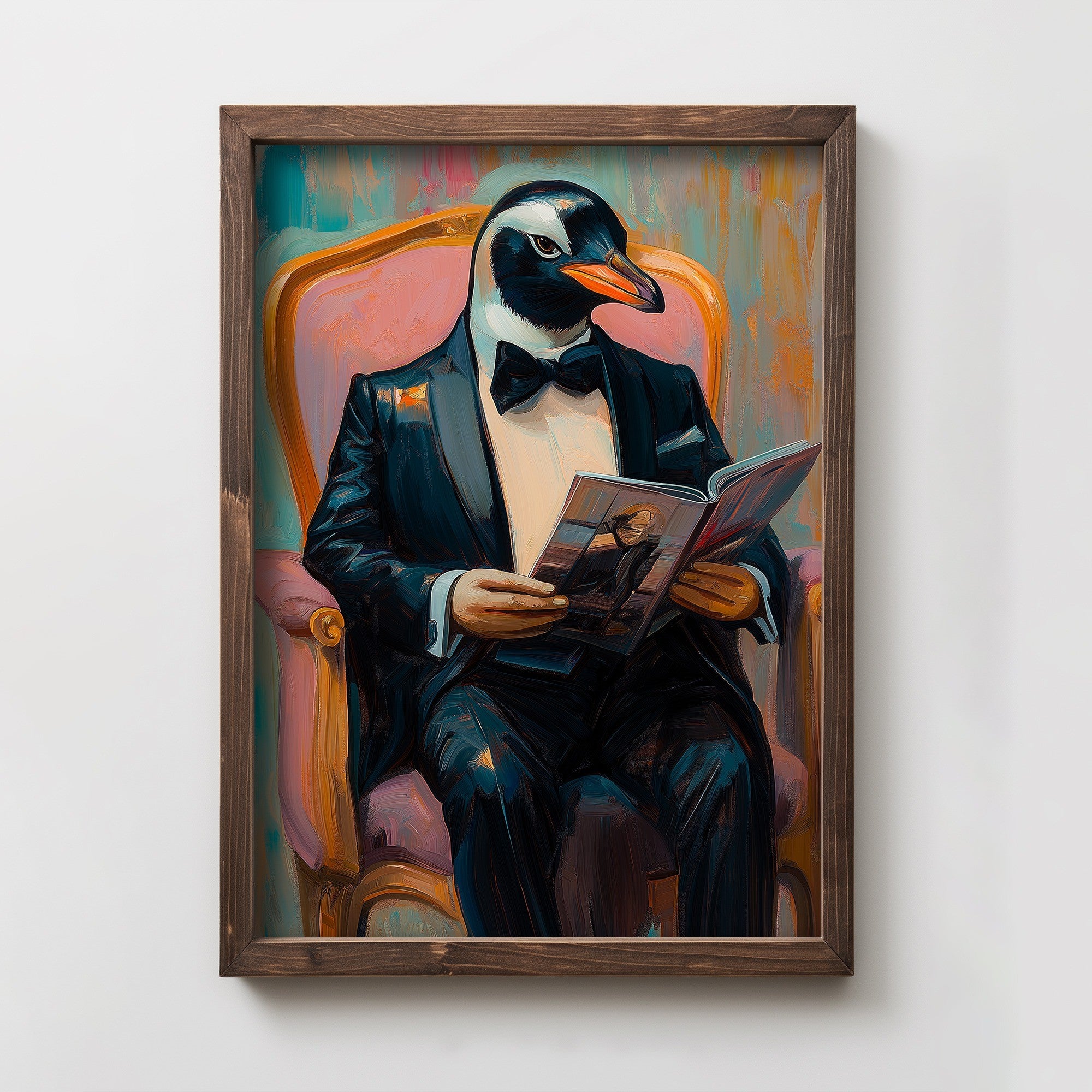 Quadro Decorativo MDF Emoldurado Multicolor 35x47cm - Impressão UV em Madeira de Pinho