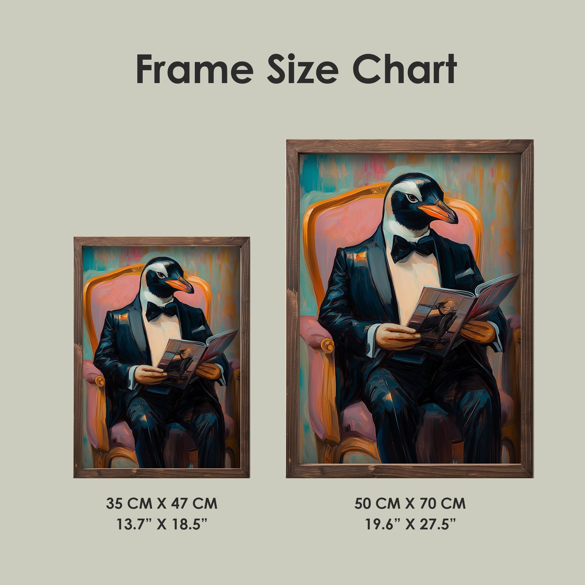 Quadro Decorativo MDF Emoldurado Multicolor 35x47cm - Impressão UV em Madeira de Pinho