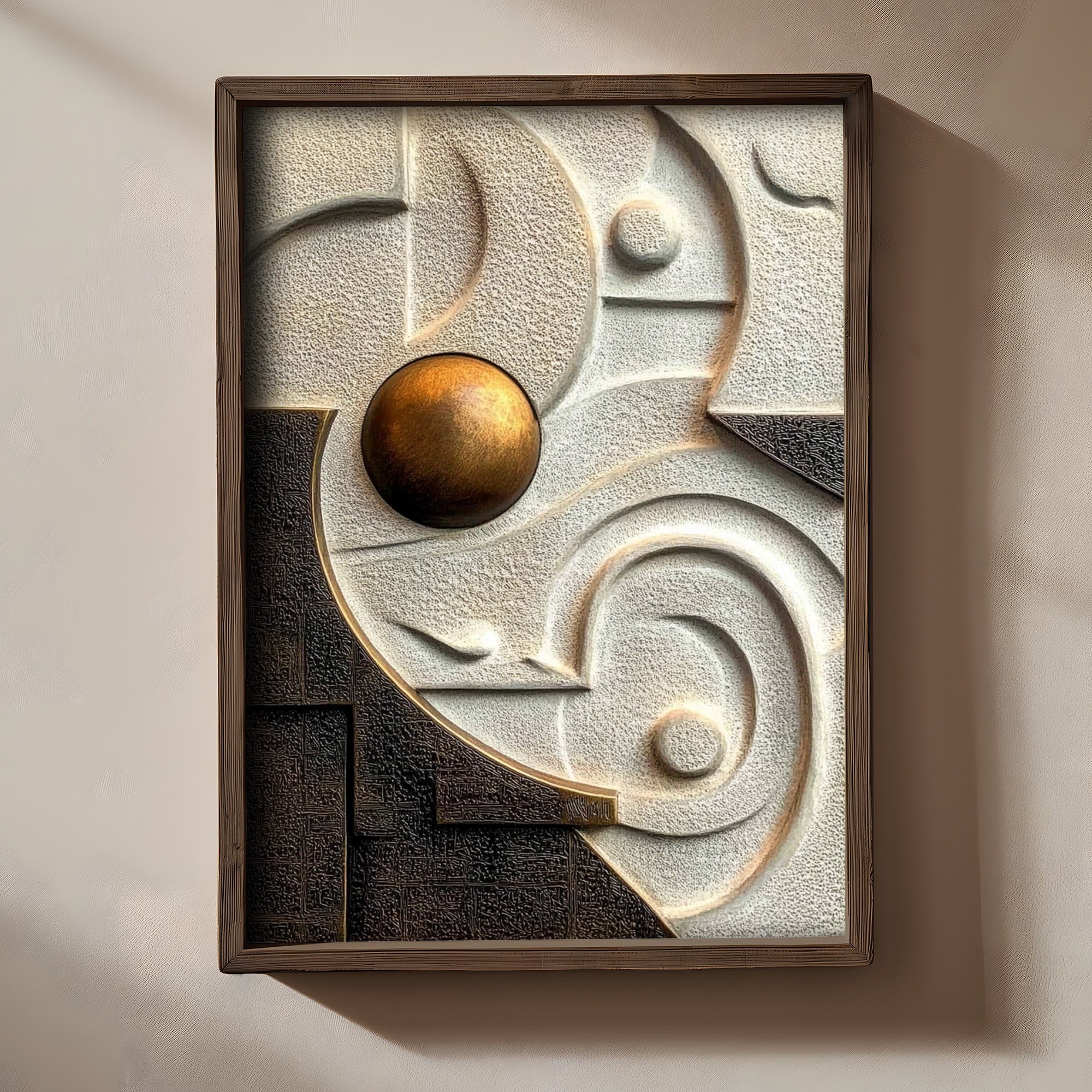 Quadro Decorativo MDF Multicolor com Moldura de Pinho - Impressão UV 35x47cm