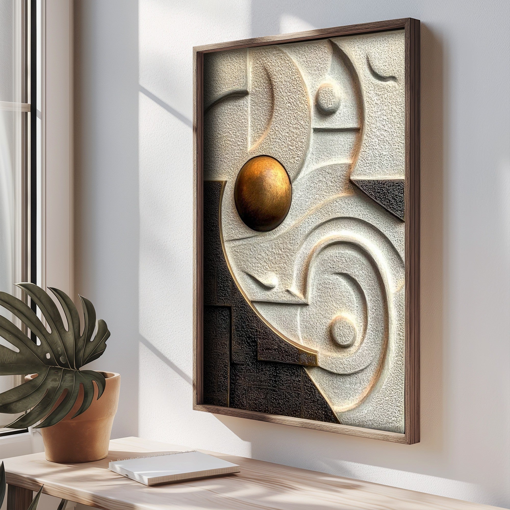 Quadro Decorativo MDF Multicolor com Moldura de Pinho - Impressão UV 35x47cm