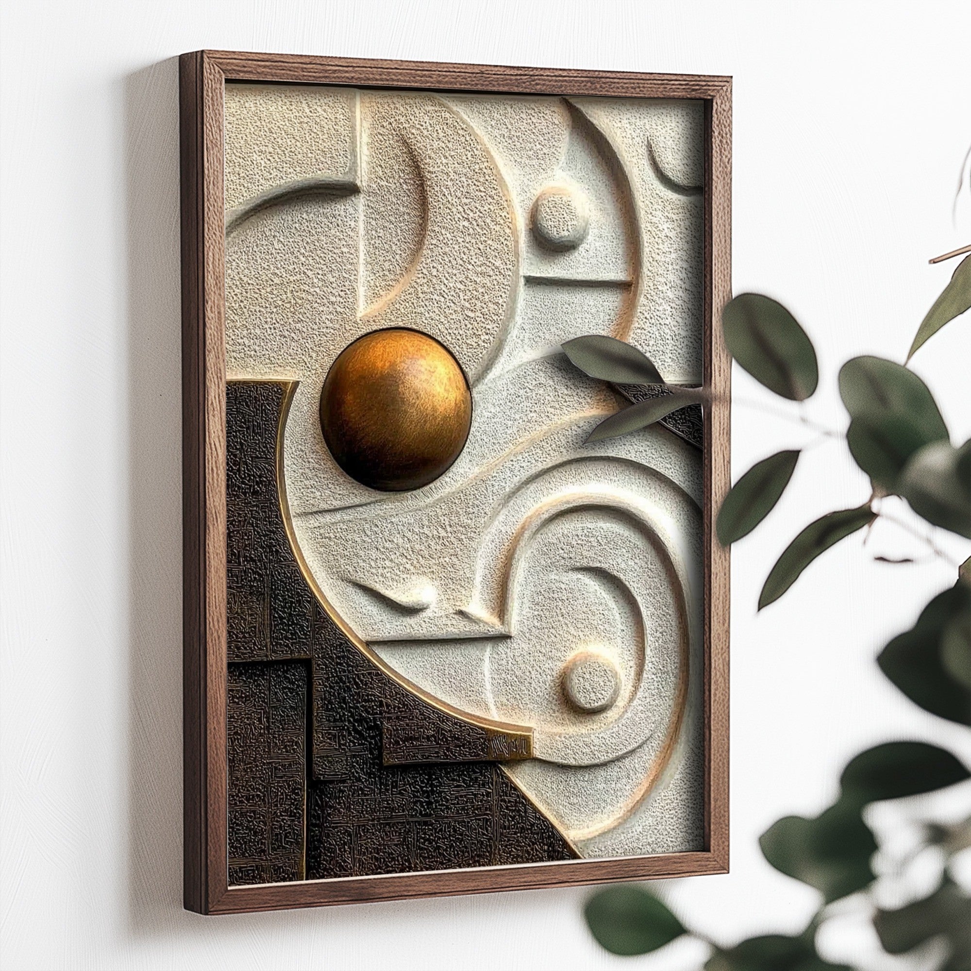 Quadro Decorativo MDF Multicolor com Moldura de Pinho - Impressão UV 35x47cm