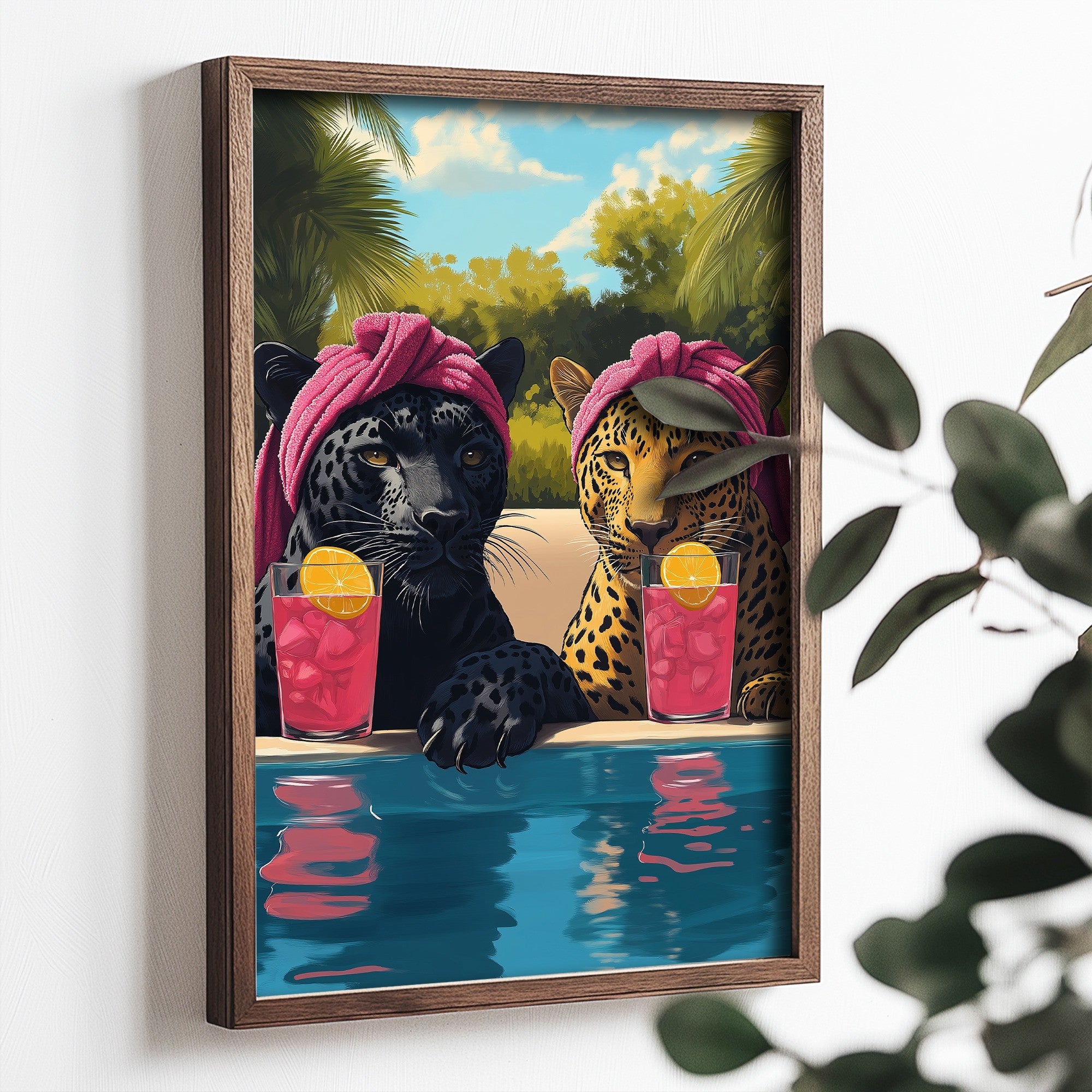 Quadro Decorativo MDF Multicolor com Moldura de Pinho - Impressão UV 35x47cm