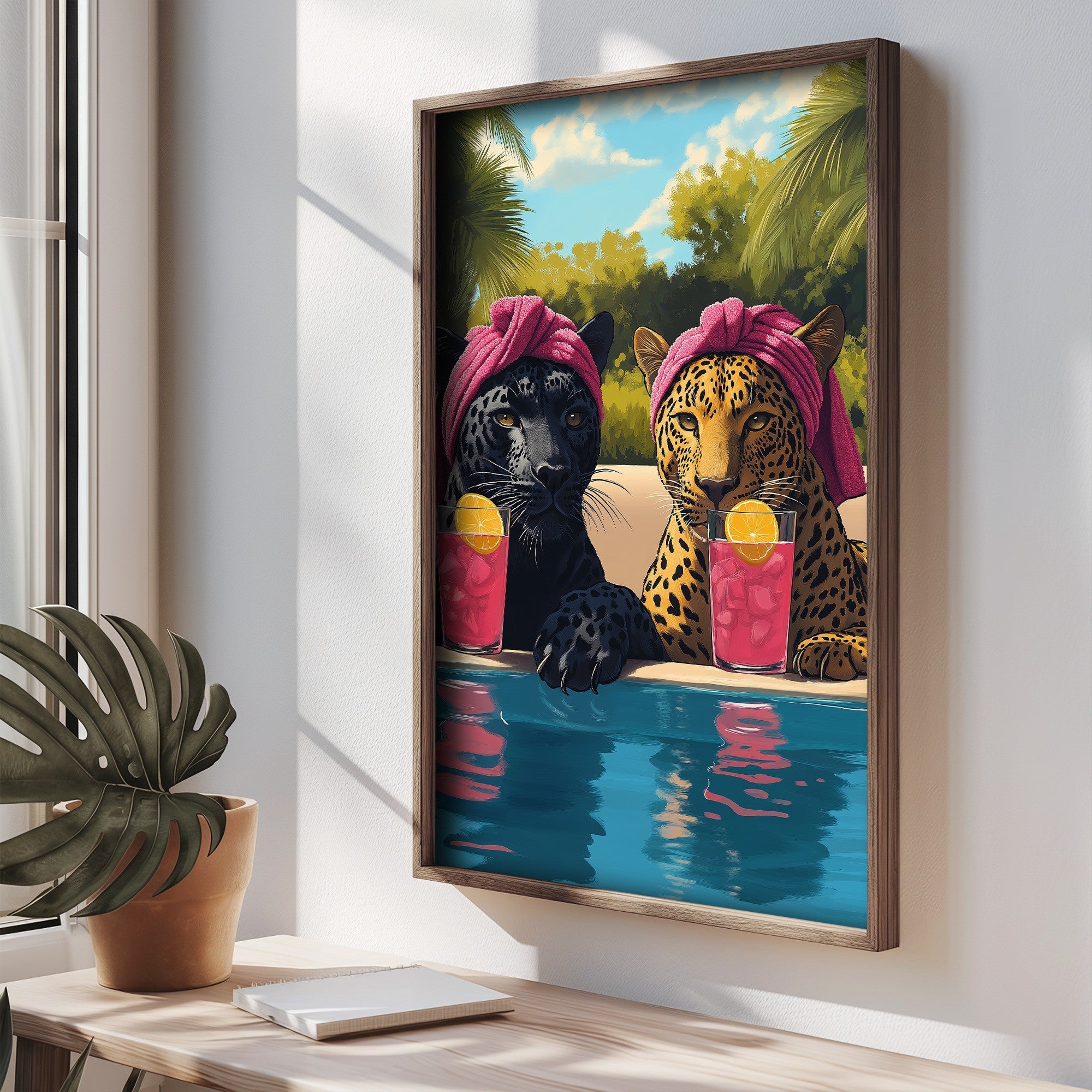 Quadro Decorativo MDF Multicolor com Moldura de Pinho - Impressão UV 35x47cm