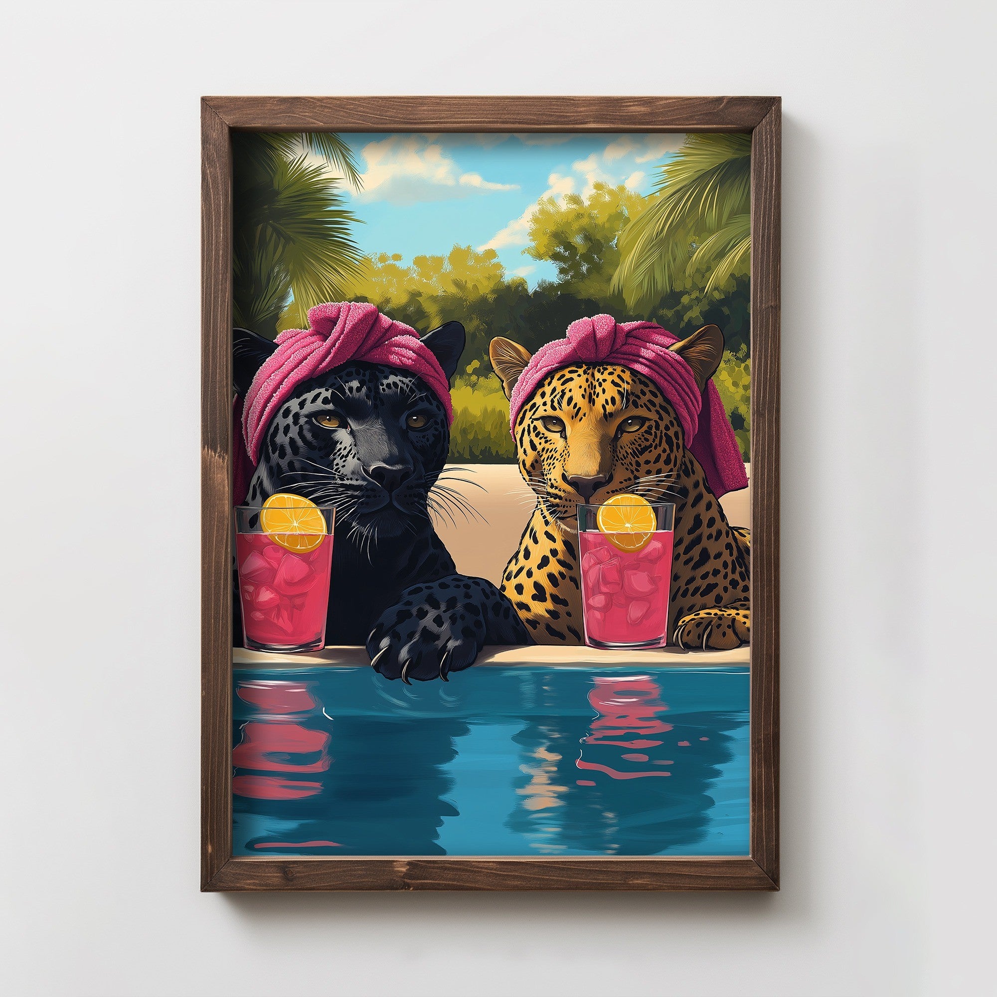 Quadro Decorativo MDF Multicolor com Moldura de Pinho - Impressão UV 35x47cm