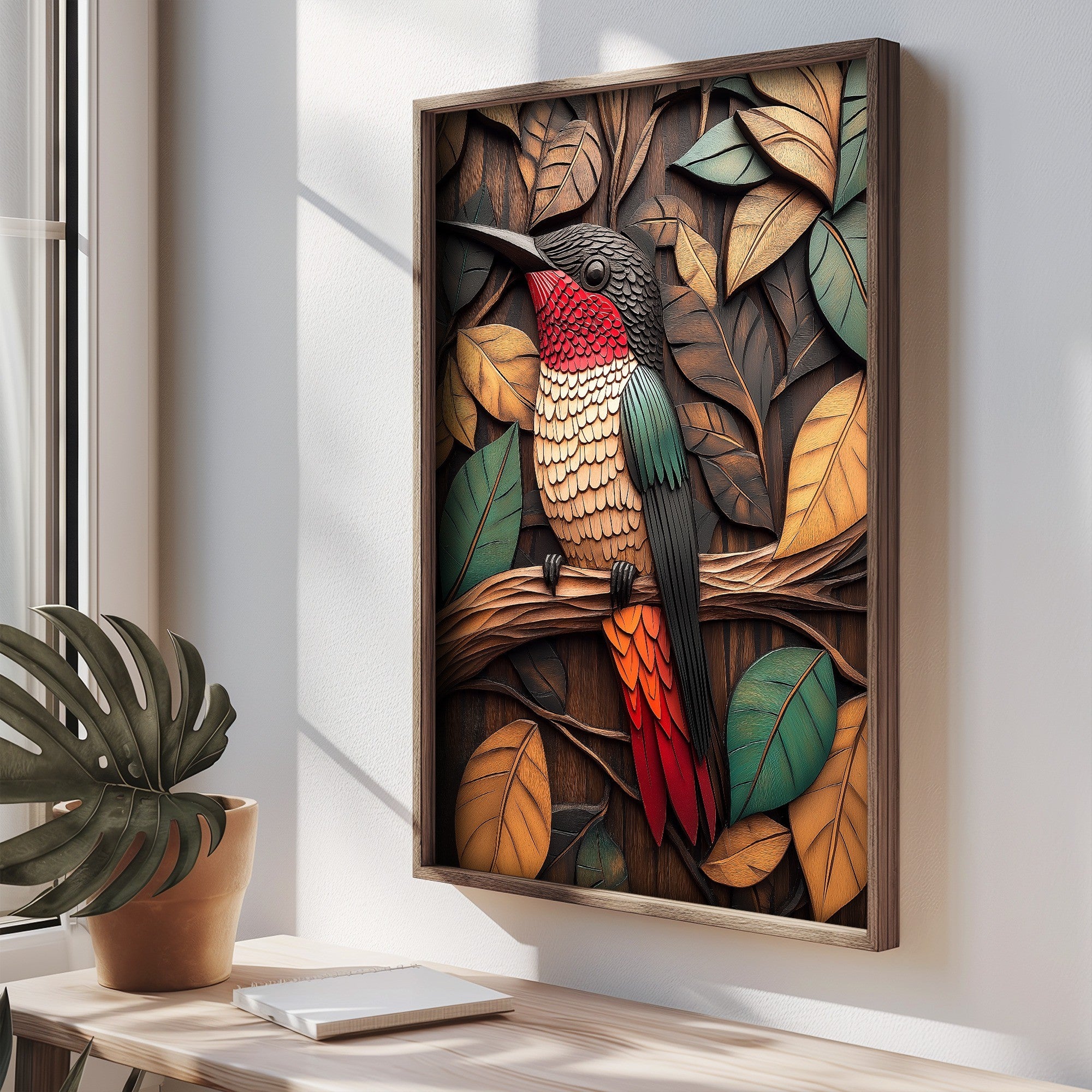 Quadro Decorativo MDF Emoldurado Multicolor TUN070-L - Impressão UV em Madeira de Pinho 35x47cm