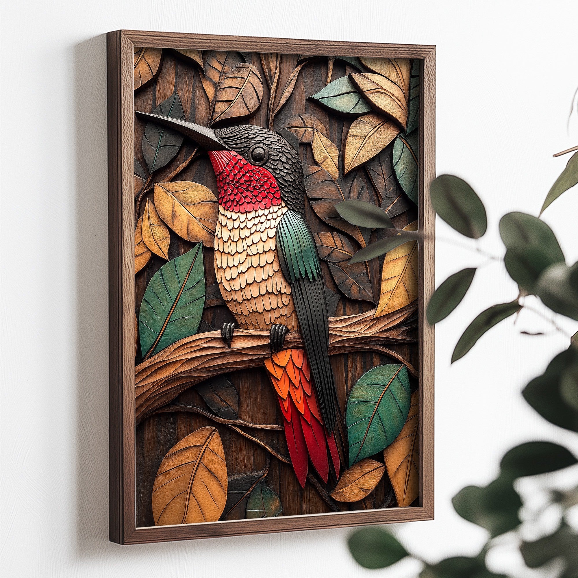 Quadro Decorativo MDF Emoldurado Multicolor TUN070-L - Impressão UV em Madeira de Pinho 35x47cm