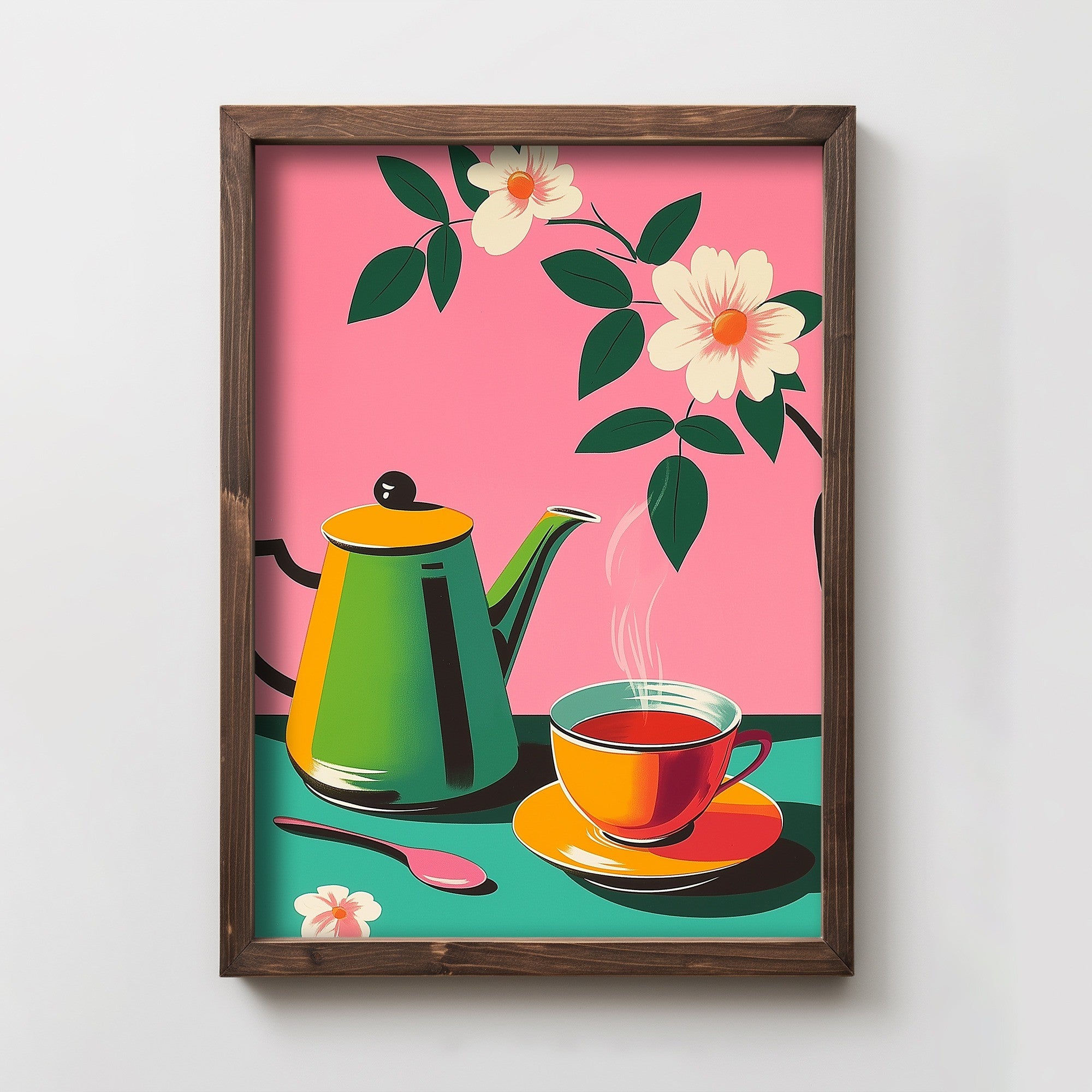 Quadro Decorativo MDF Emoldurado Multicolor 35x47cm - Impressão UV em Madeira de Pinho