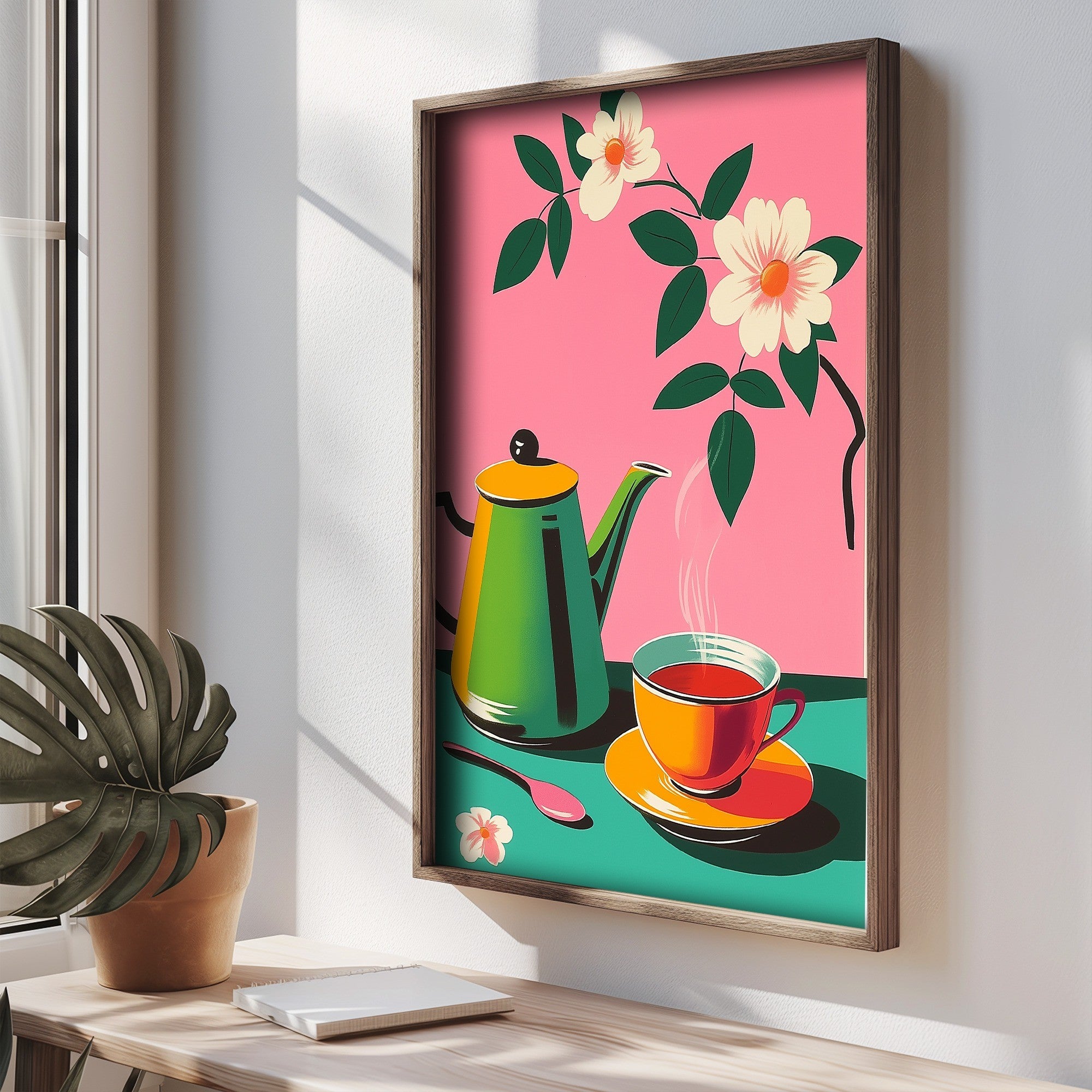 Quadro Decorativo MDF Emoldurado Multicolor 35x47cm - Impressão UV em Madeira de Pinho