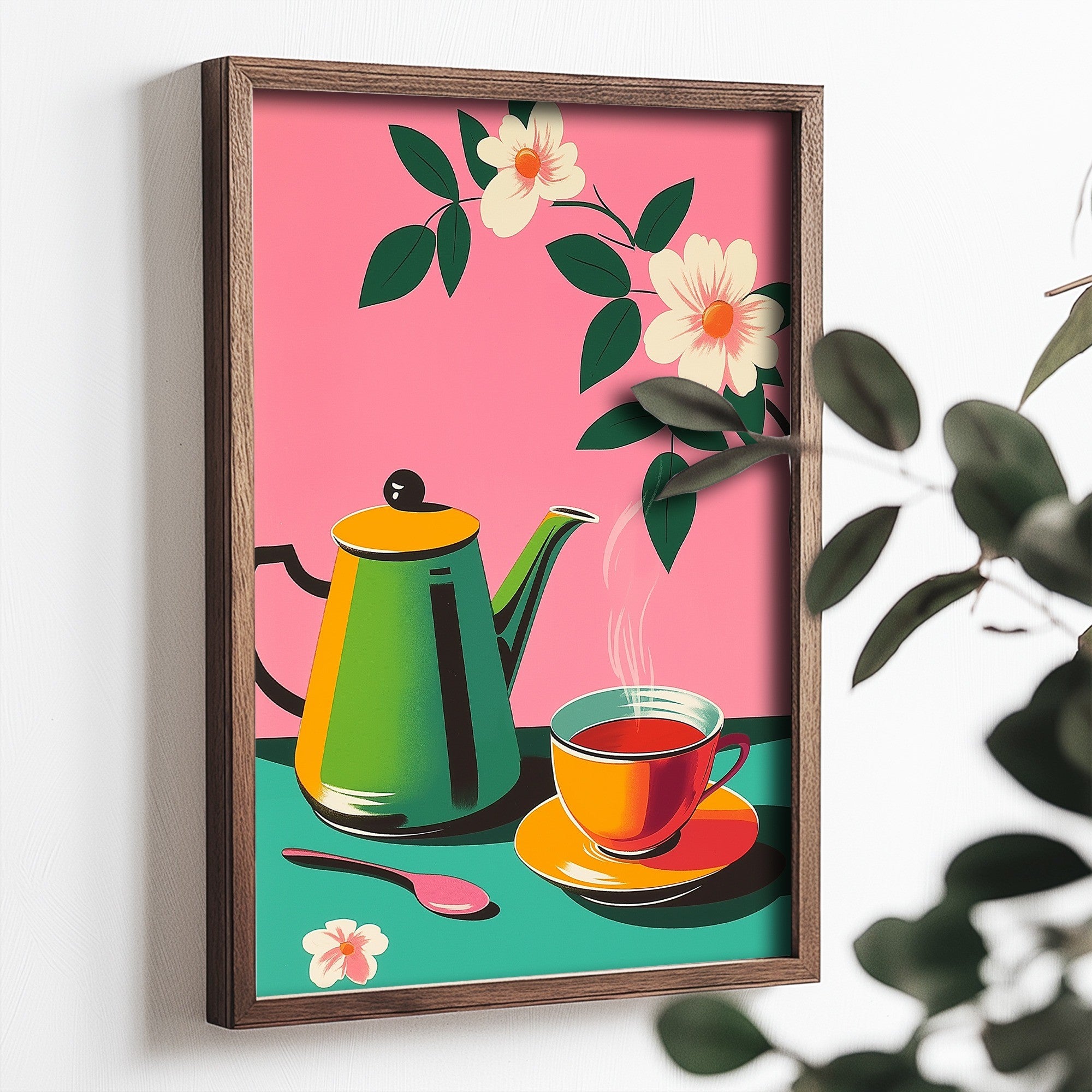 Quadro Decorativo MDF Emoldurado Multicolor 35x47cm - Impressão UV em Madeira de Pinho