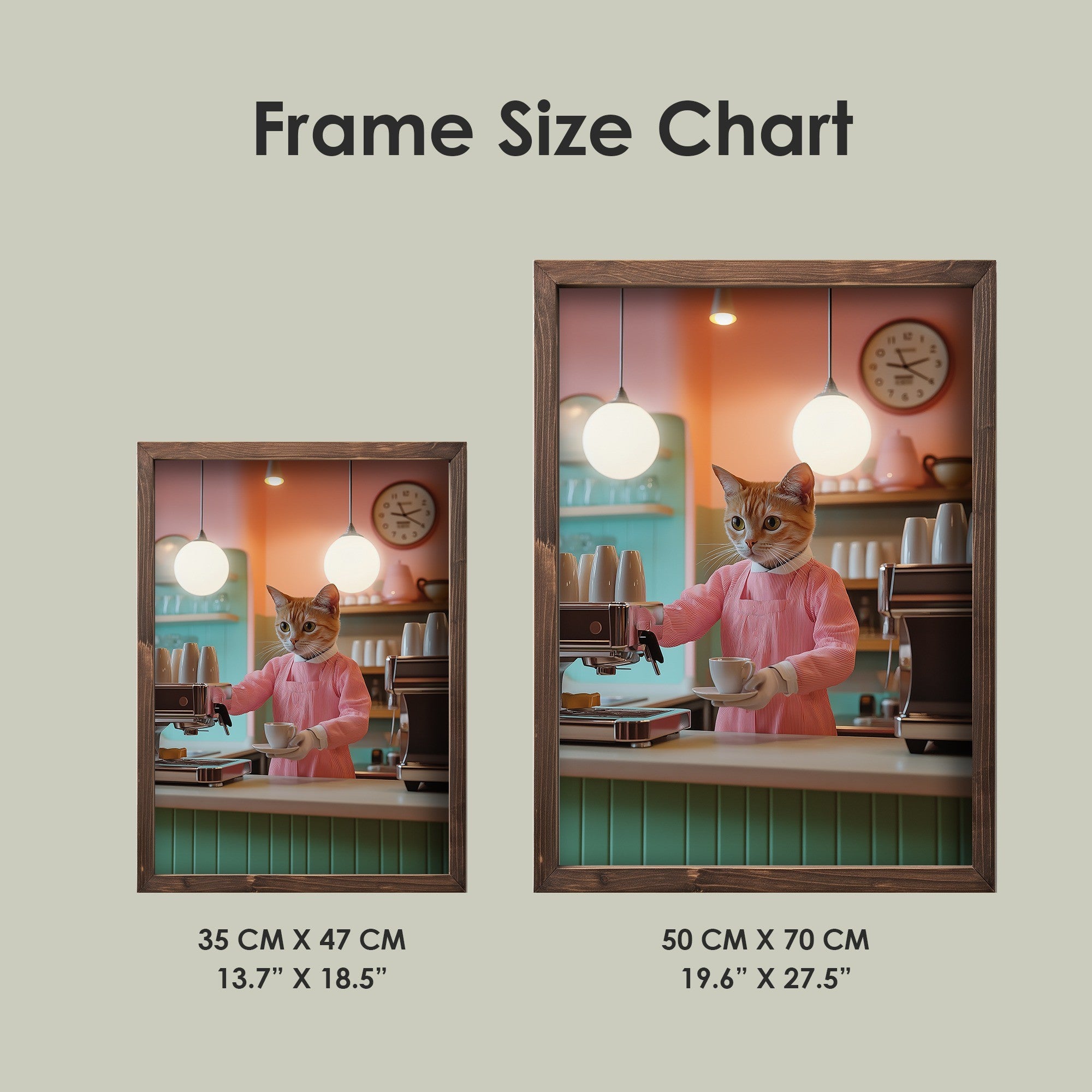 Quadro Decorativo MDF Emoldurado Multicolor 35x47cm - Impressão UV em Madeira de Pinho