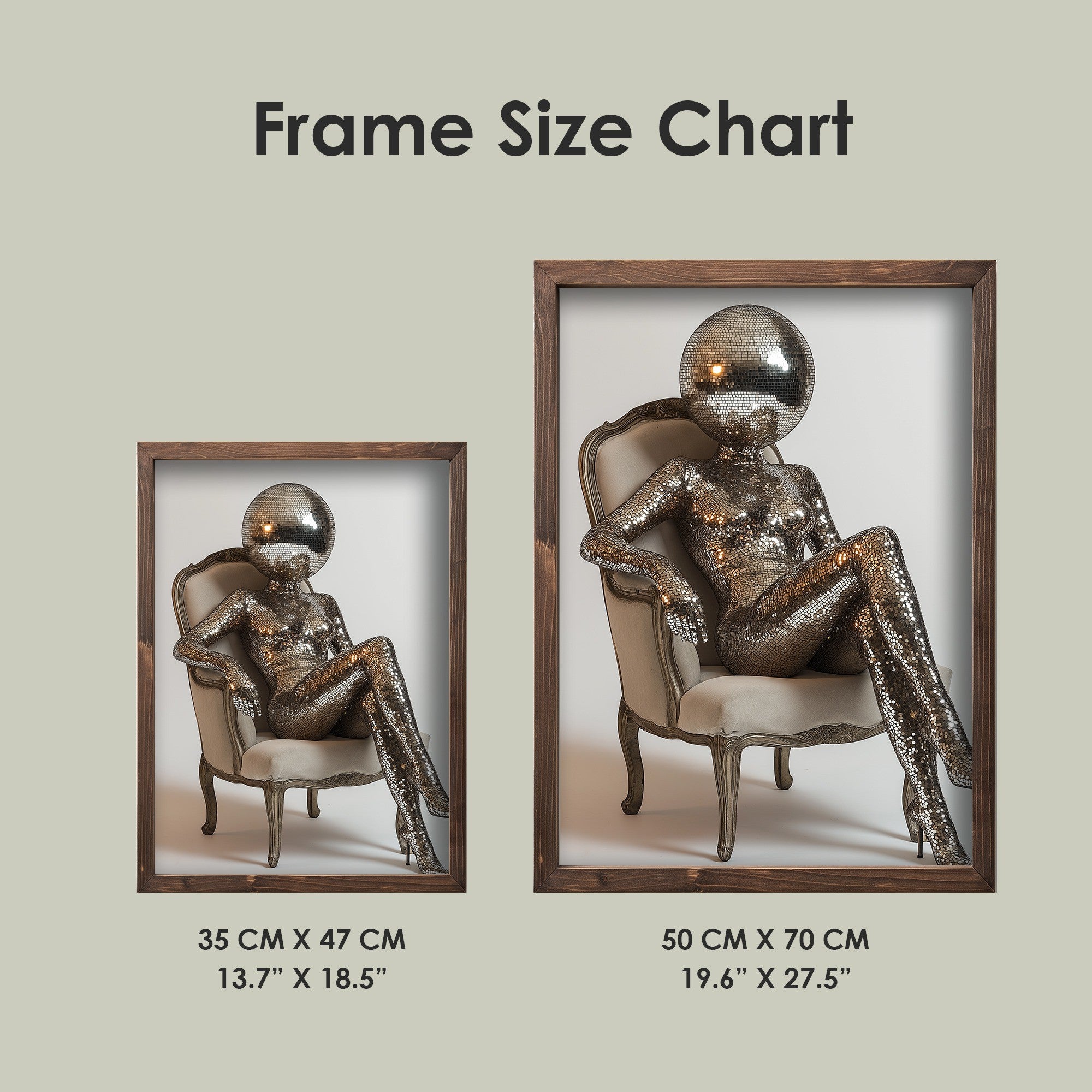 Quadro Decorativo MDF Emoldurado Multicolor 35x47cm - Impressão UV em Madeira de Pinho