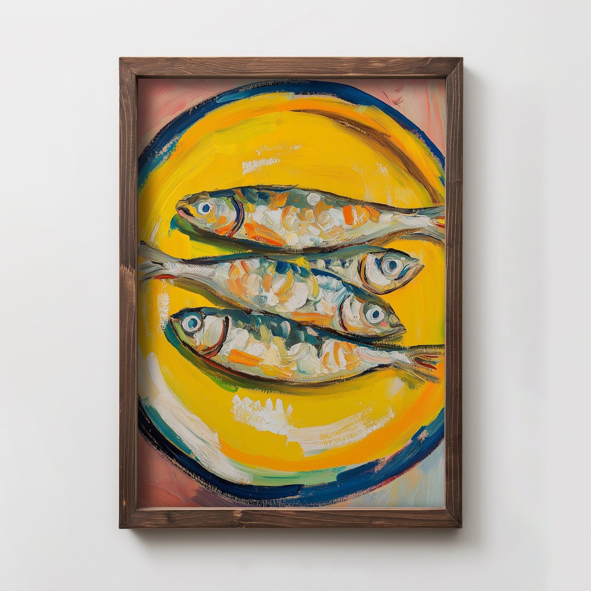 Quadro Decorativo MDF Emoldurado Multicolor 35x47cm - Impressão UV em Madeira de Pinho