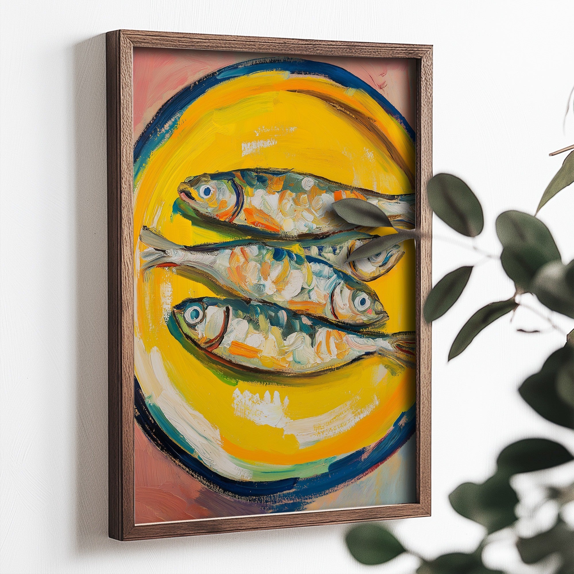 Quadro Decorativo MDF Emoldurado Multicolor 35x47cm - Impressão UV em Madeira de Pinho