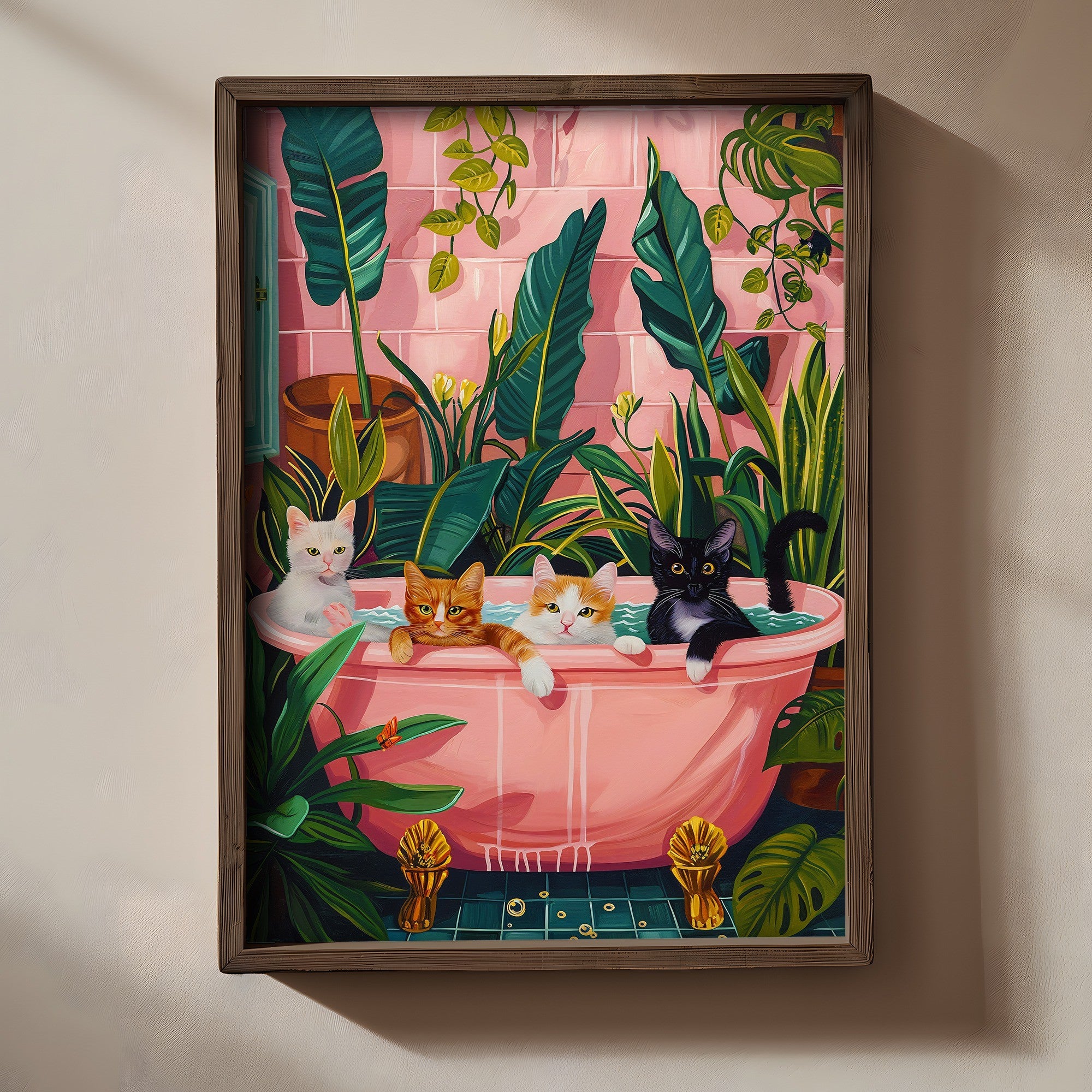 Quadro Decorativo MDF Emoldurado Multicolor TUN075-L - Impressão UV em Madeira de Pinho 35x47cm