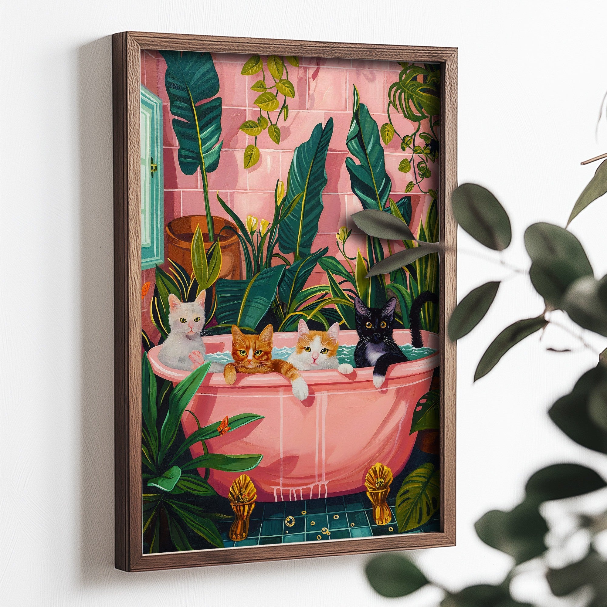 Quadro Decorativo MDF Emoldurado Multicolor TUN075-L - Impressão UV em Madeira de Pinho 35x47cm