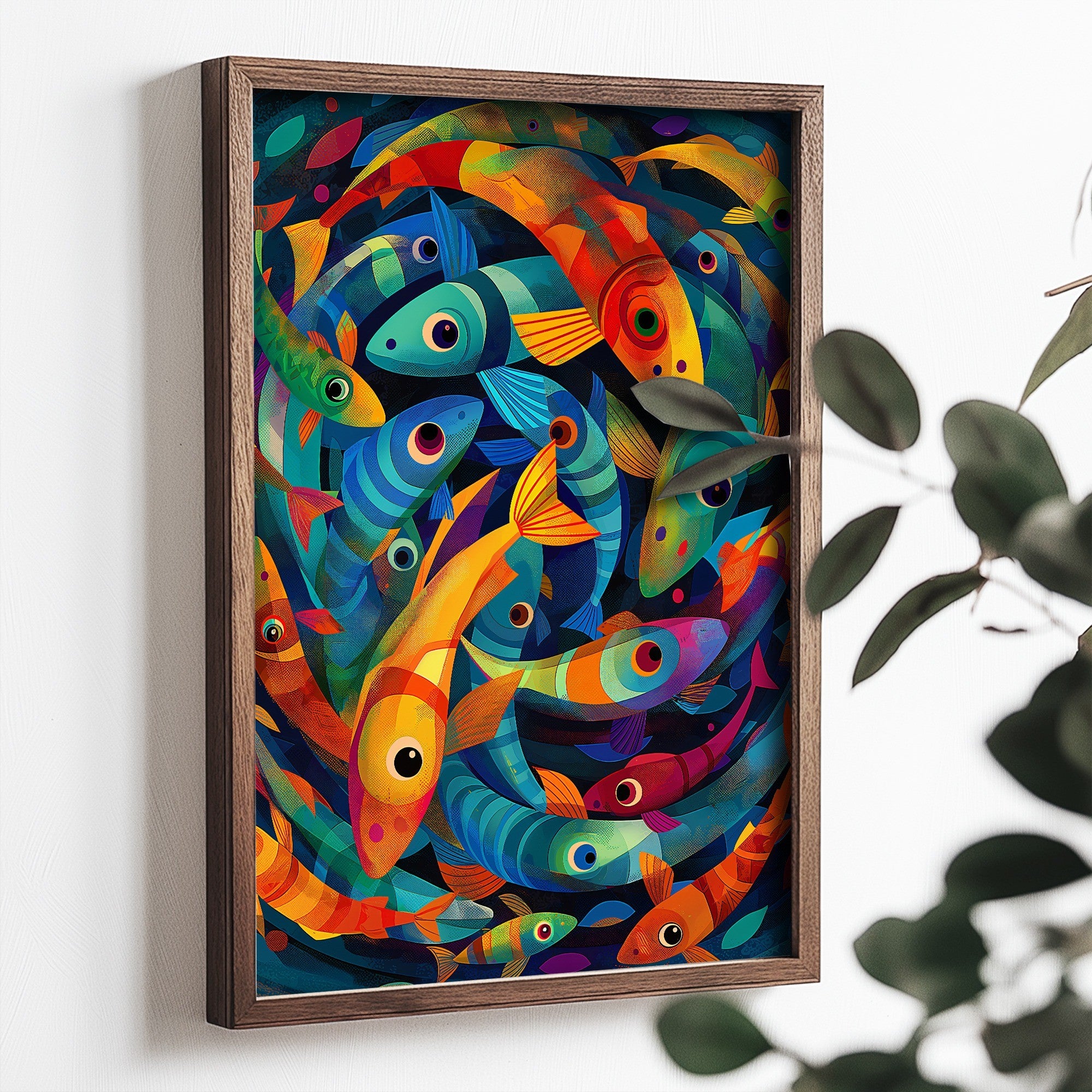 Quadro Decorativo MDF Emoldurado Multicolor TUN076-L - Impressão UV em Madeira de Pinho 35x47cm