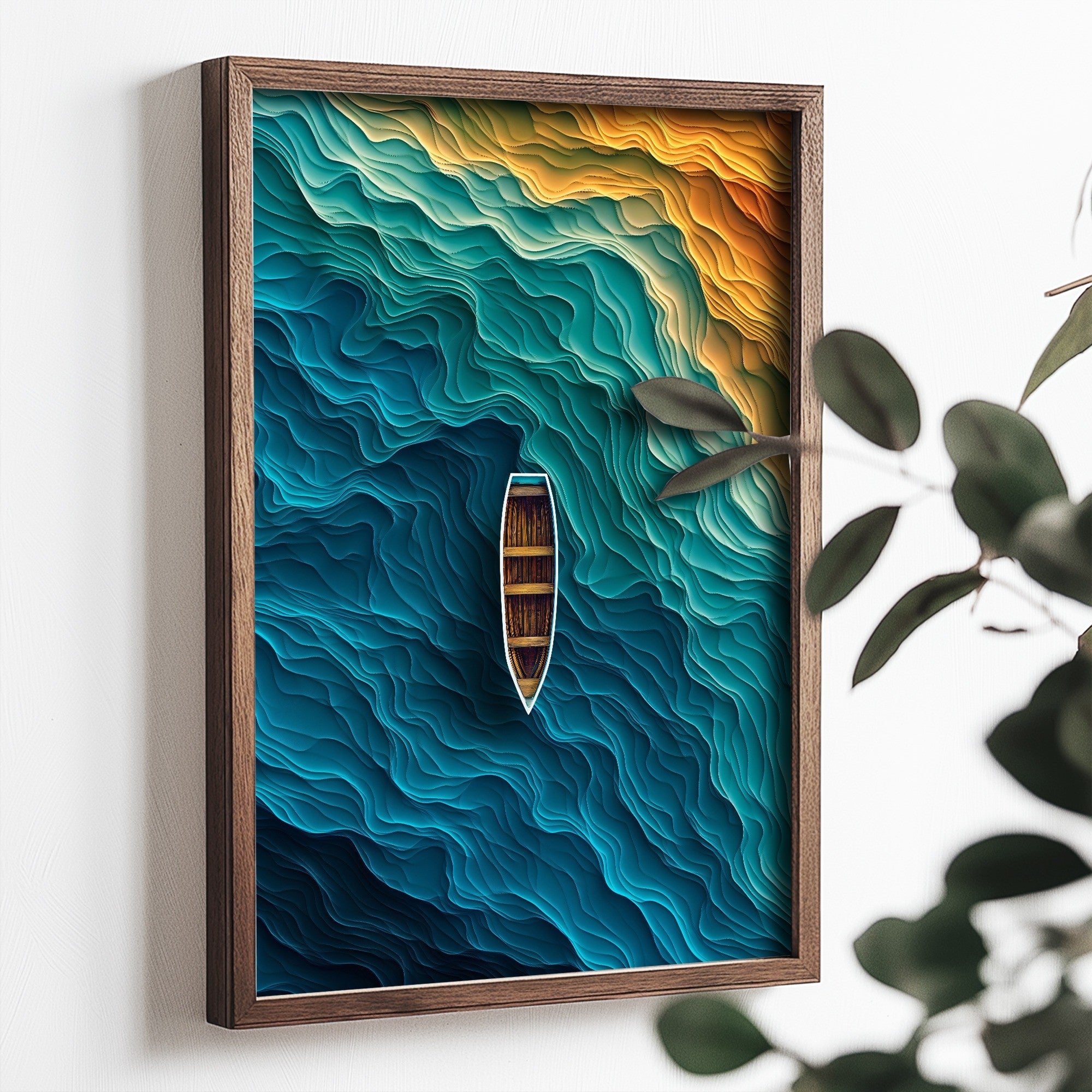 Quadro Decorativo MDF Emoldurado Multicolor TUN077-L - Impressão UV em Madeira de Pinho 35x47cm