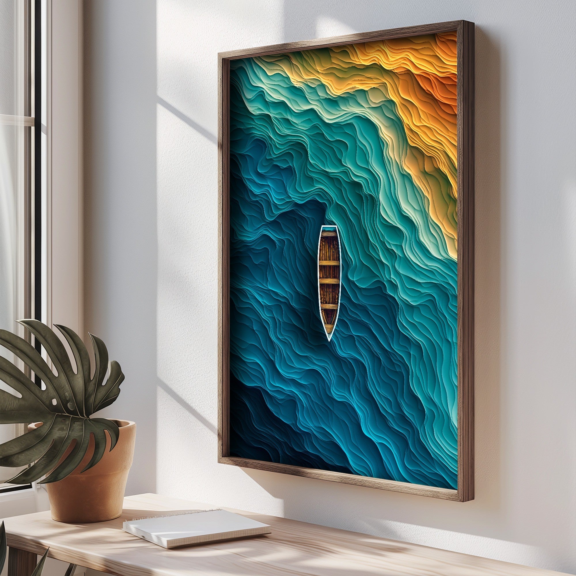 Quadro Decorativo MDF Emoldurado Multicolor TUN077-L - Impressão UV em Madeira de Pinho 35x47cm