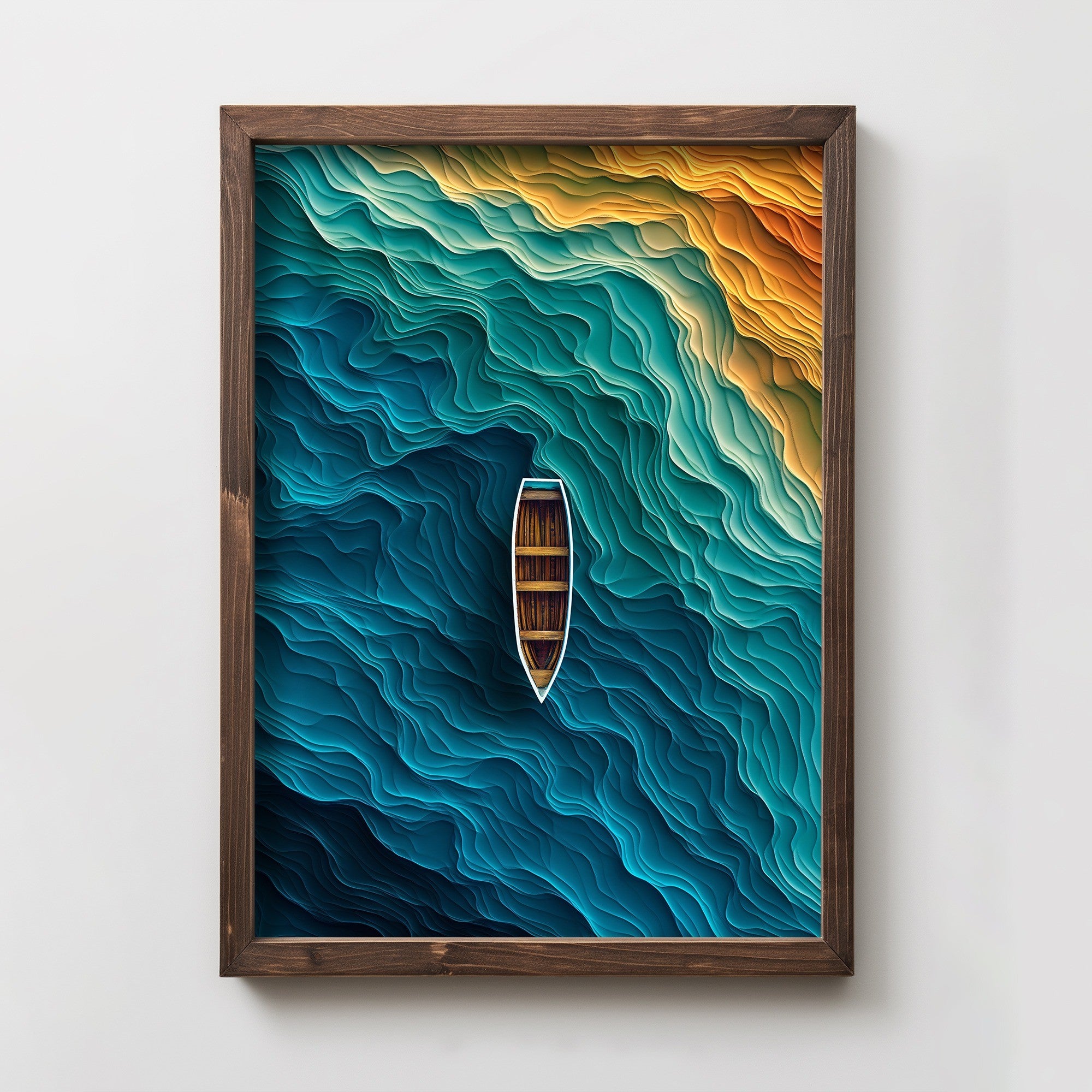 Quadro Decorativo MDF Emoldurado Multicolor TUN077-L - Impressão UV em Madeira de Pinho 35x47cm