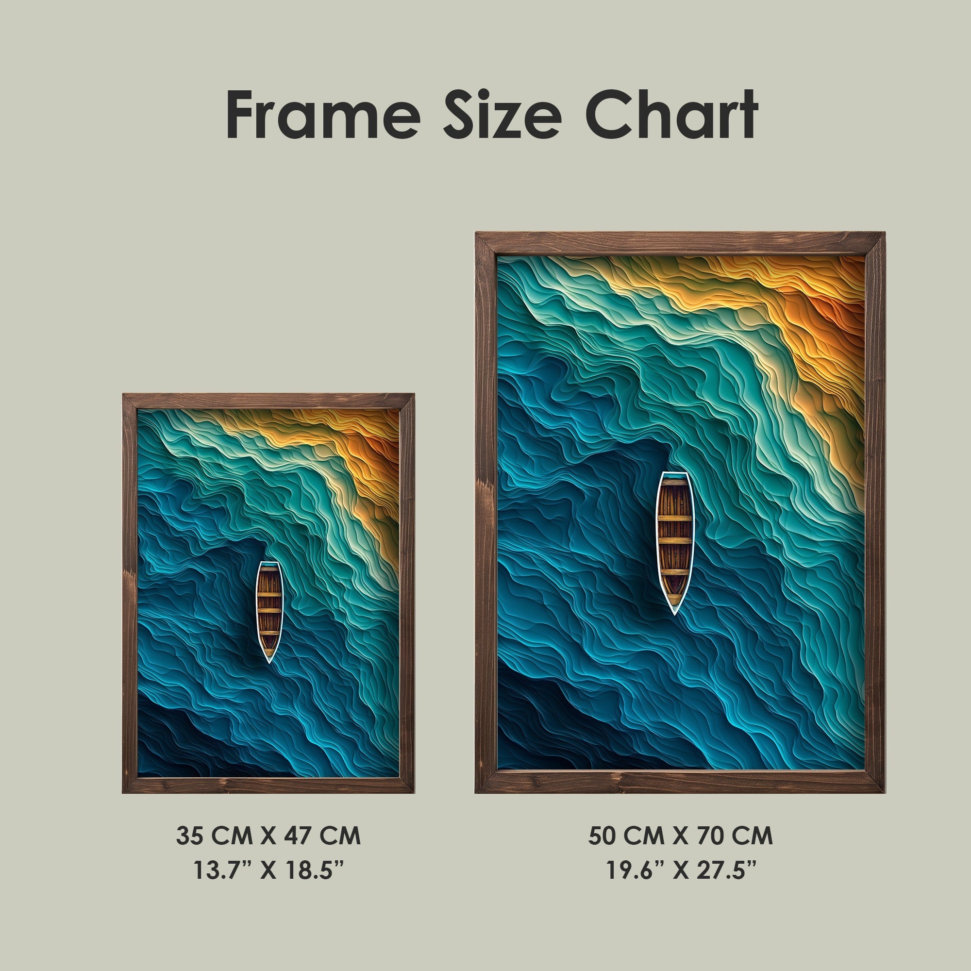 Quadro Decorativo MDF Emoldurado Multicolor TUN077-L - Impressão UV em Madeira de Pinho 35x47cm