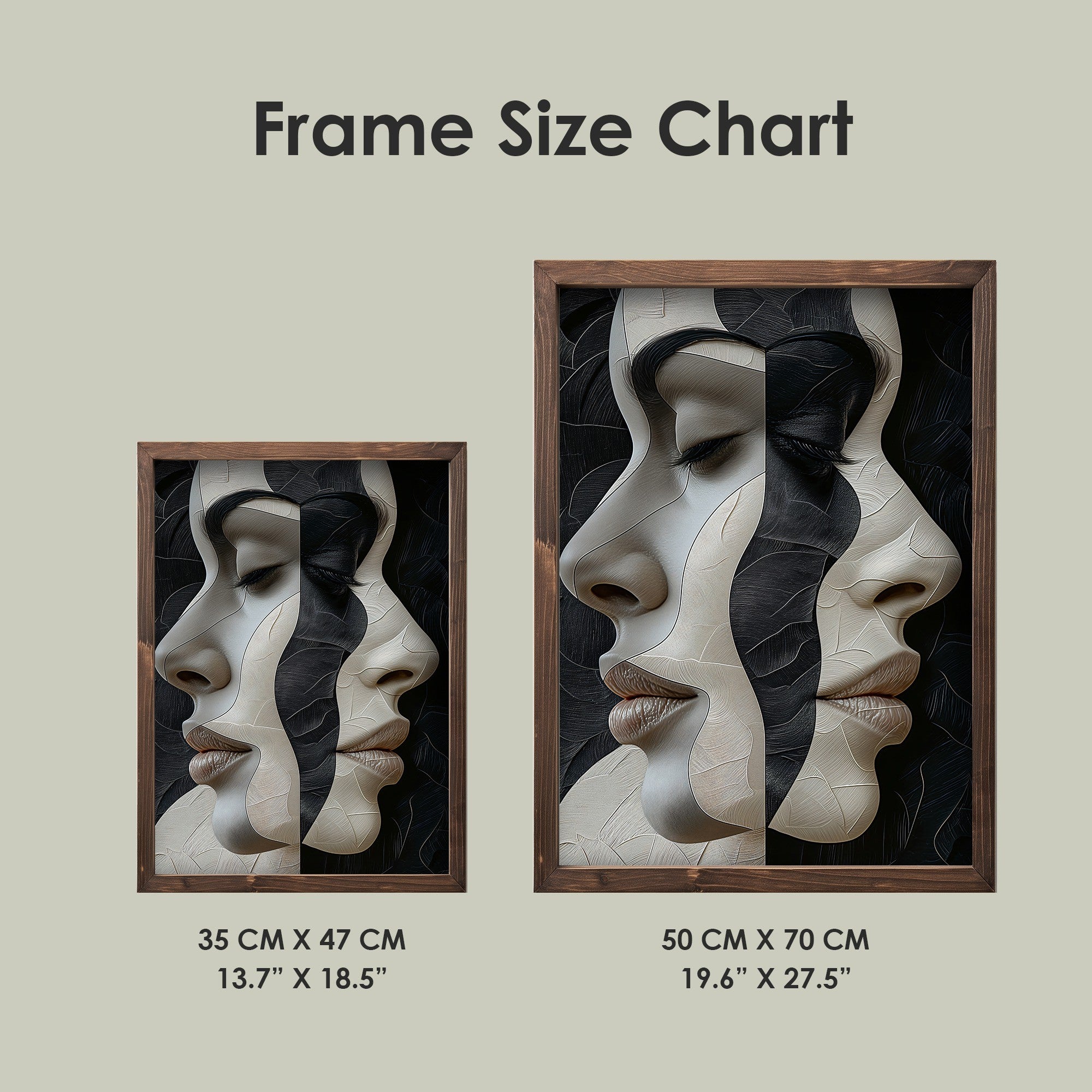 Quadro Decorativo MDF Emoldurado Multicolor 35x47cm - Impressão UV em Madeira de Pinho