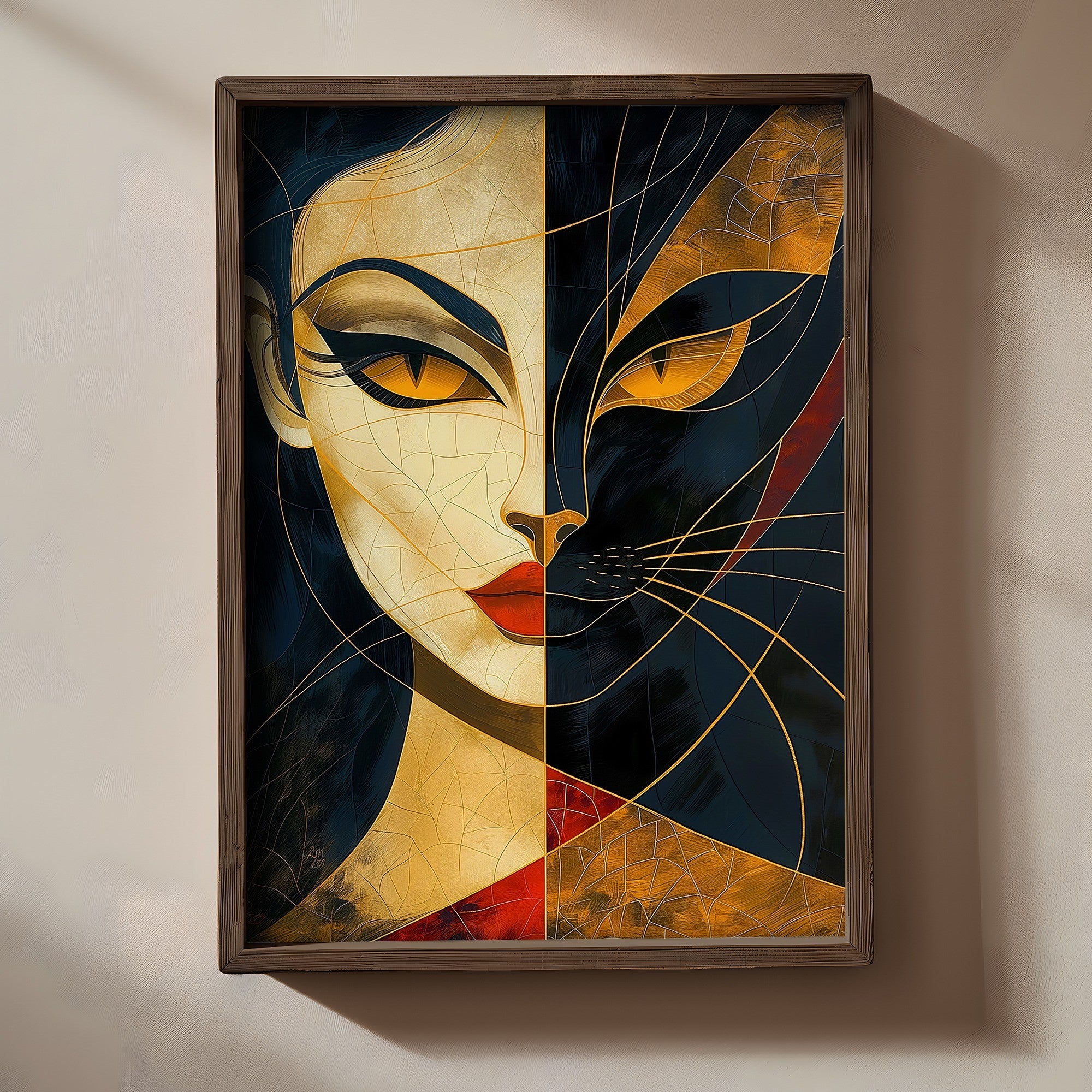 Quadro Decorativo MDF Emoldurado Multicolor TUN079-L - Impressão UV em Madeira de Pinho 35x47cm