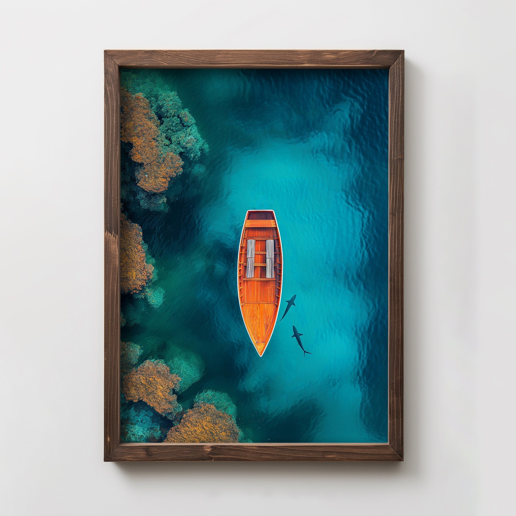 Quadro Decorativo MDF Emoldurado Multicolor TUN080-L - Impressão UV em Madeira de Pinho 35x47cm