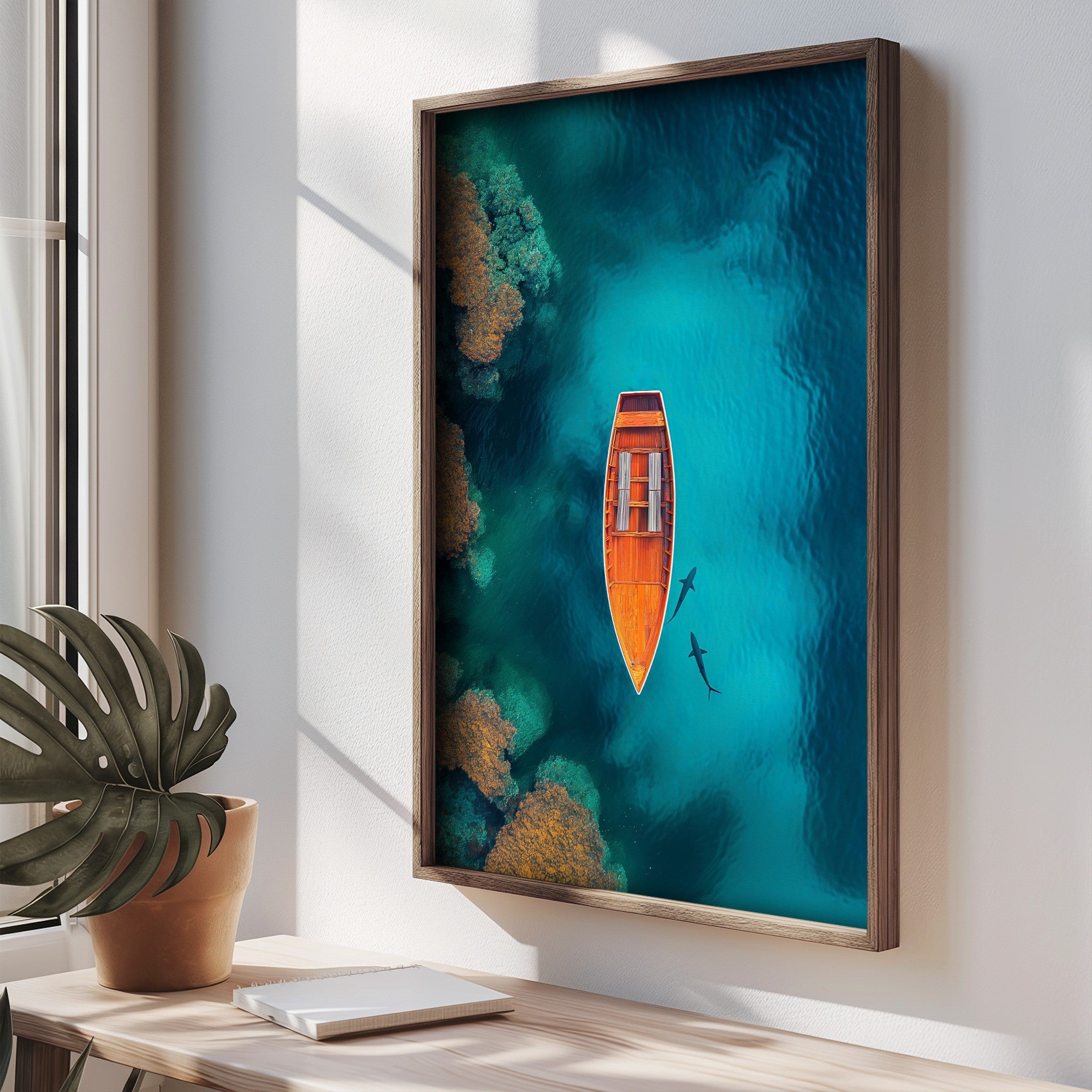 Quadro Decorativo MDF Emoldurado Multicolor TUN080-L - Impressão UV em Madeira de Pinho 35x47cm