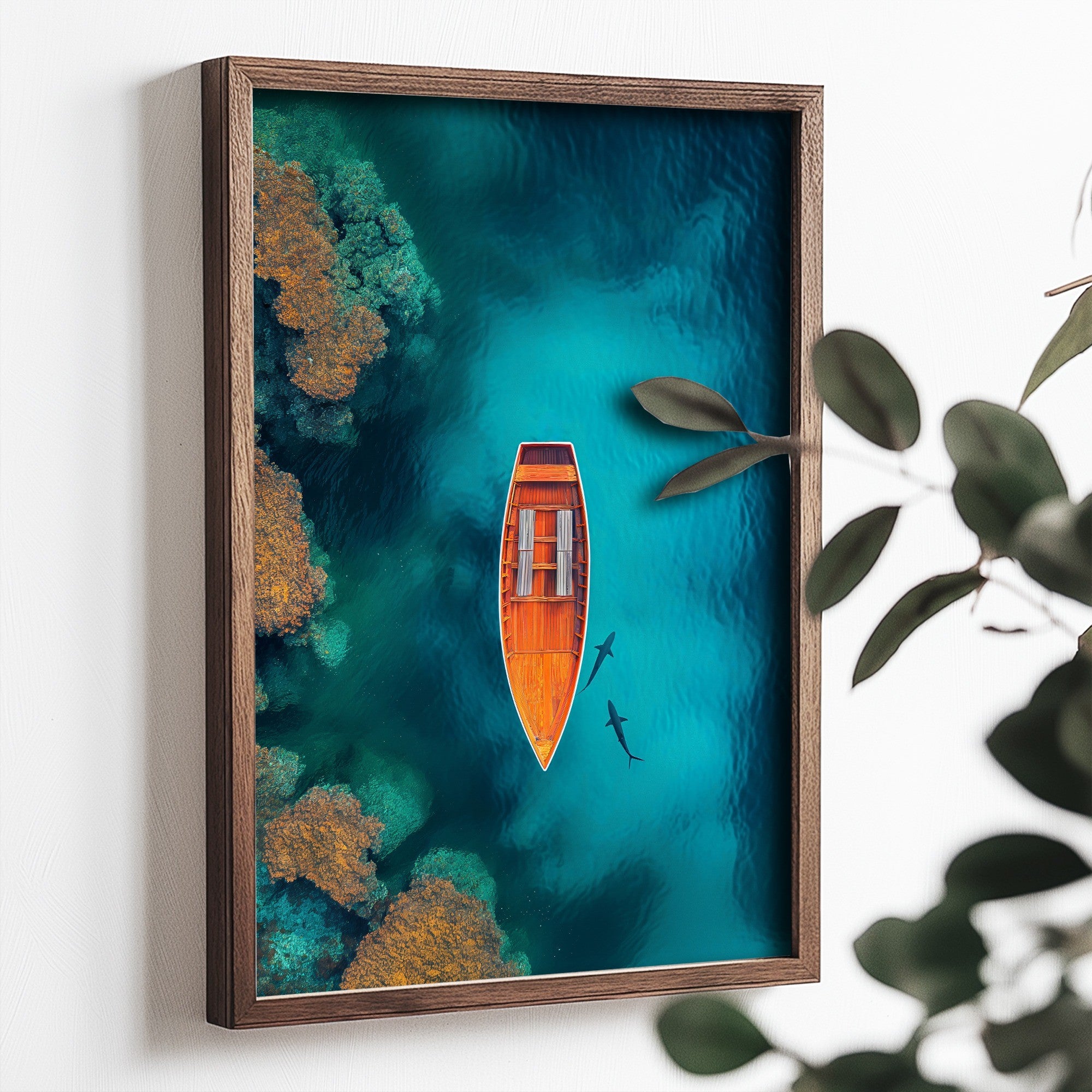 Quadro Decorativo MDF Emoldurado Multicolor TUN080-L - Impressão UV em Madeira de Pinho 35x47cm