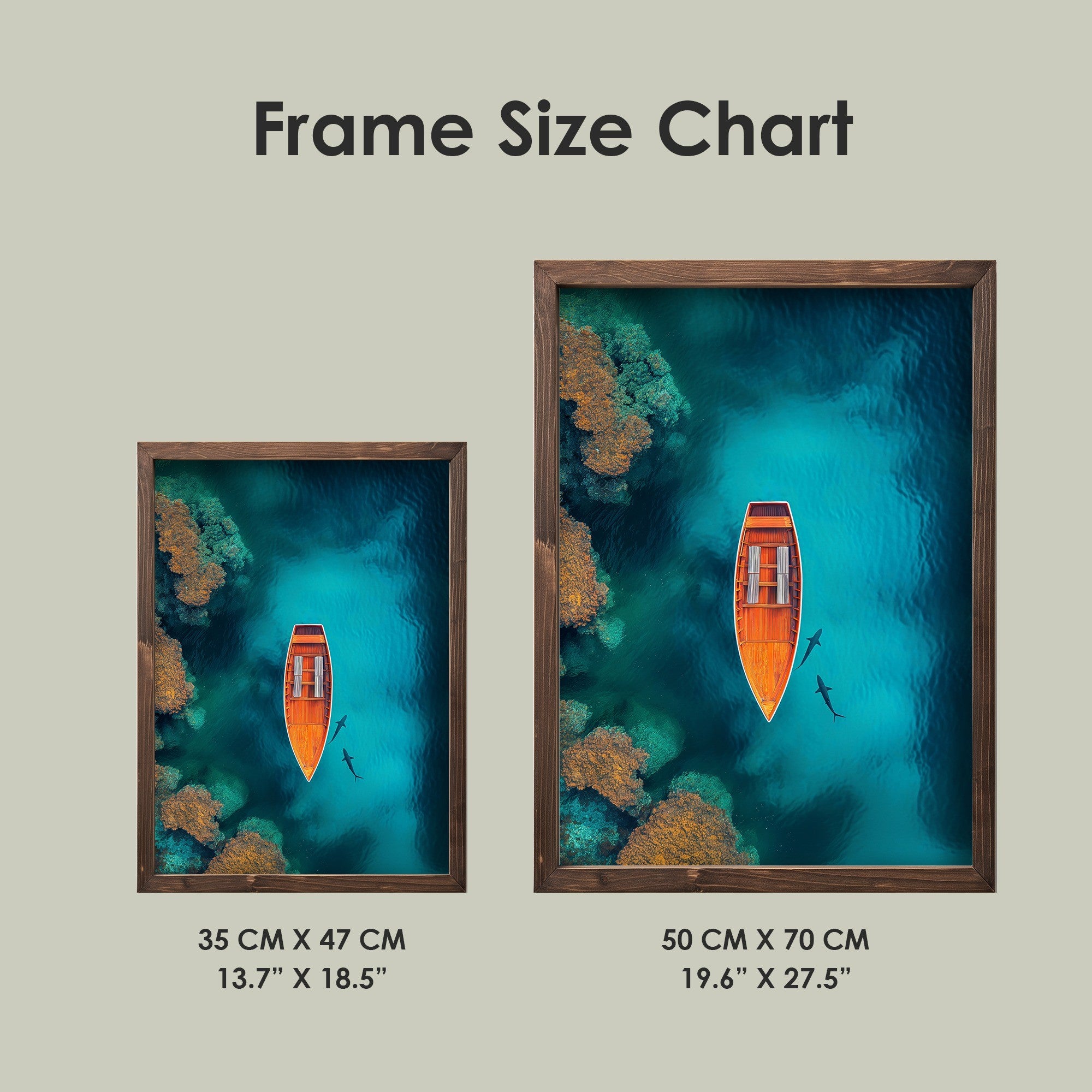 Quadro Decorativo MDF Emoldurado Multicolor TUN080-L - Impressão UV em Madeira de Pinho 35x47cm