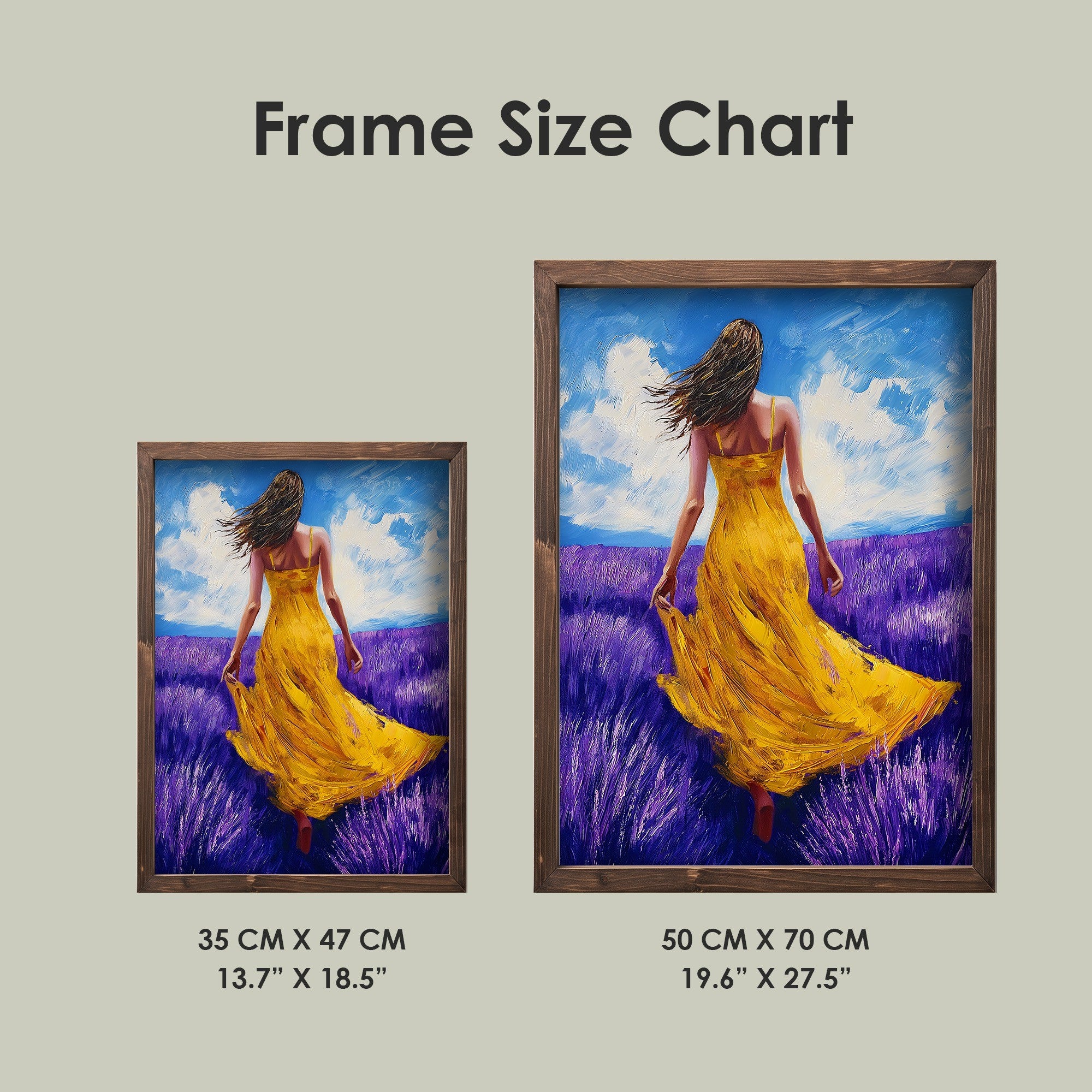 Quadro Decorativo MDF Emoldurado Multicolor 35x47cm - Impressão UV em Madeira de Pinho