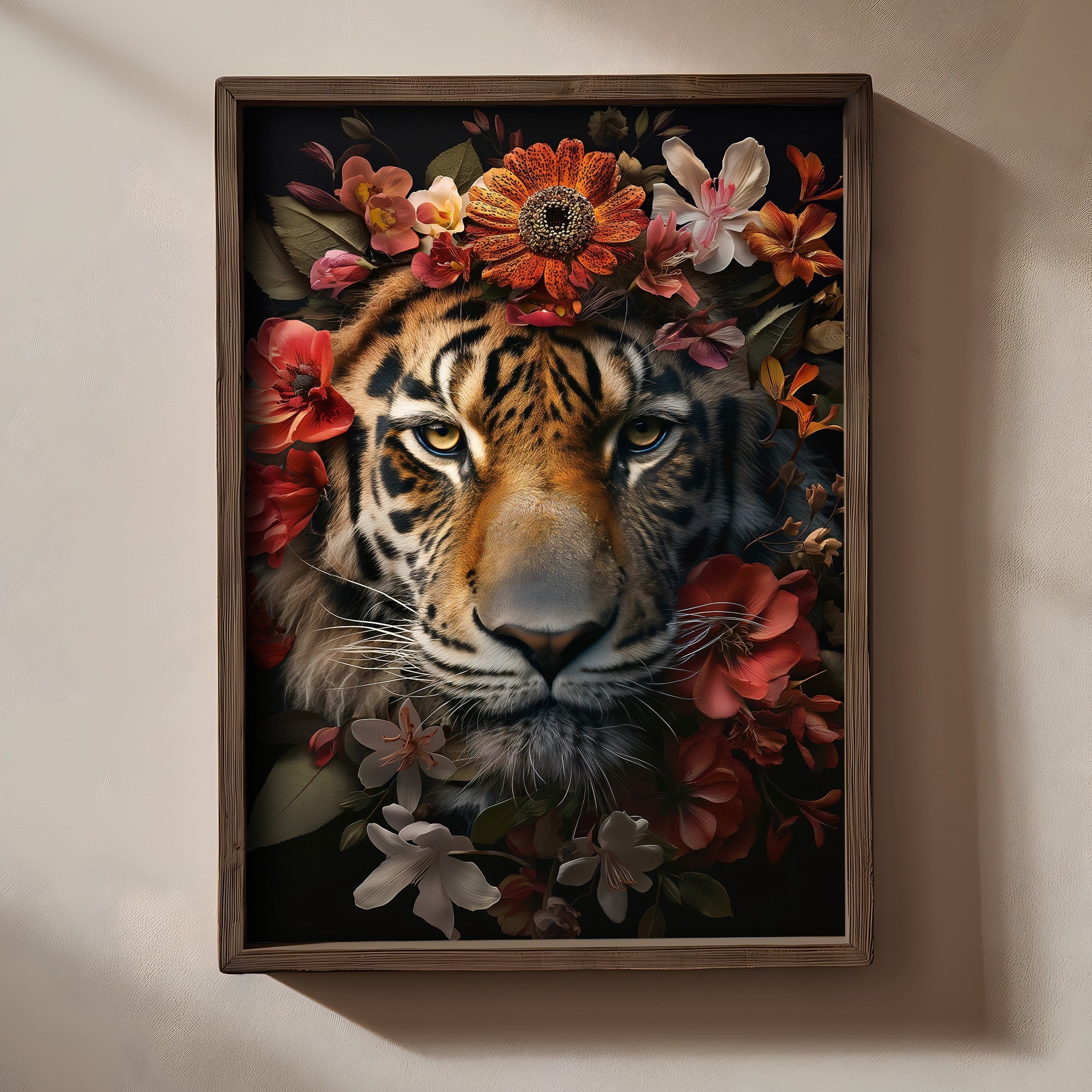 Quadro Decorativo MDF Emoldurado Multicolor TUN084-L - Impressão UV em Madeira de Pinho 35x47cm