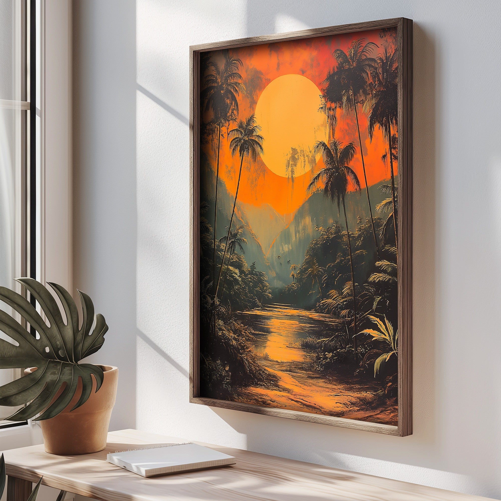 Quadro Decorativo MDF Emoldurado Multicolor TUN085-L - Impressão UV em Madeira de Pinho 35x47cm